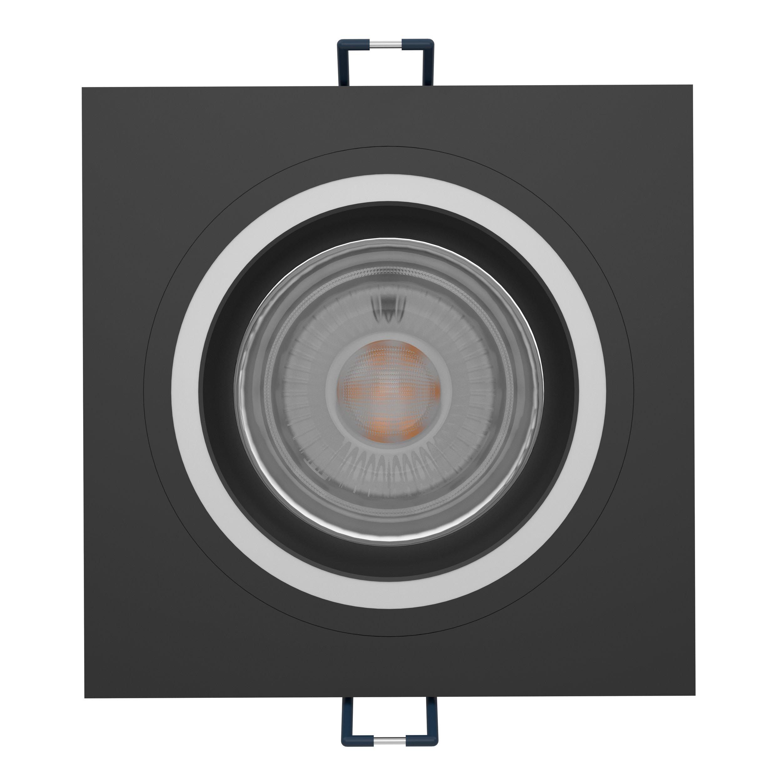 Spot à encastrer métal noir CAROSSO-Z Carré LED INT 1X4,7W