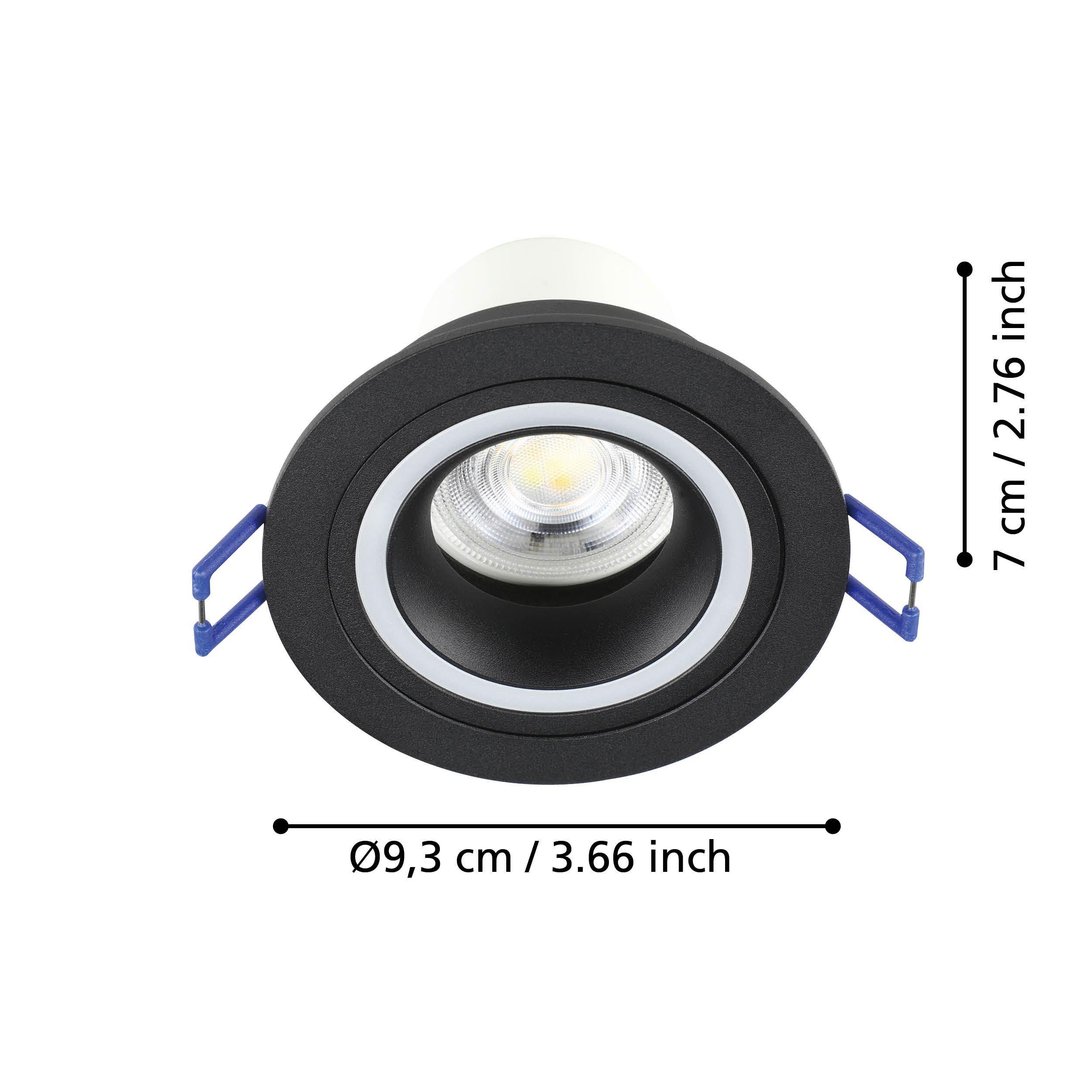 Spot à encastrer métal noir CAROSSO-Z Rond LED INT 1X4,7W