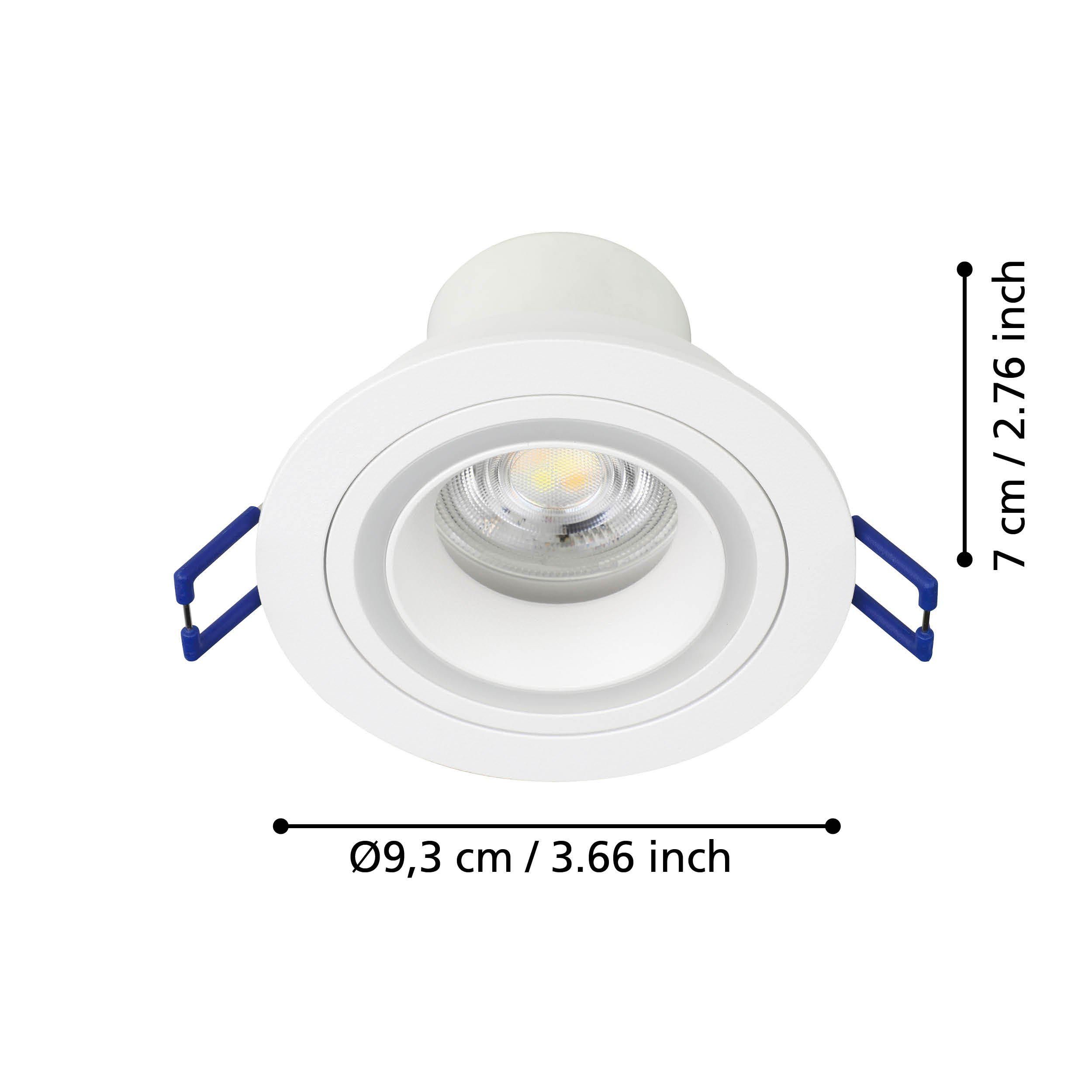 Spot à encastrer métal blanc CAROSSO-Z LED INT 3X4,7W