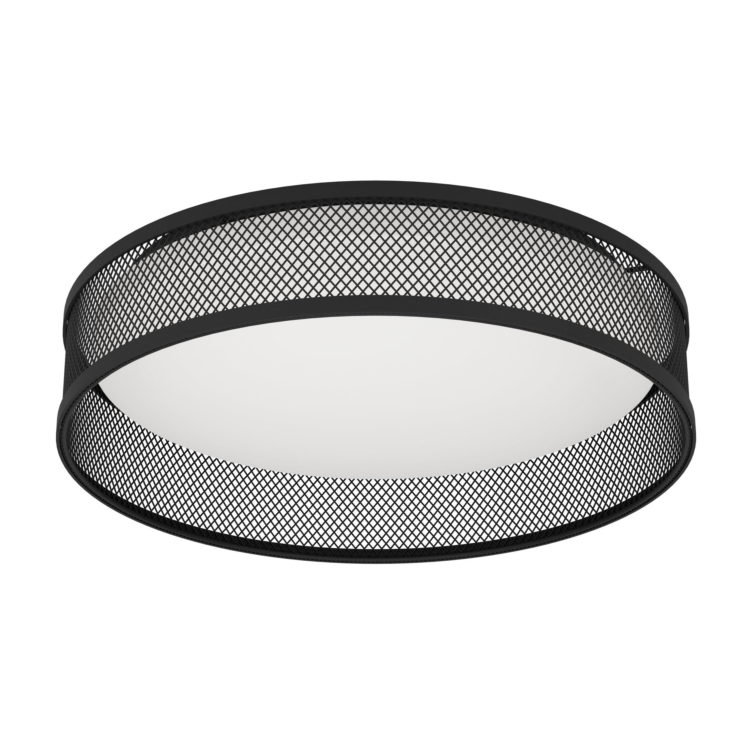 Plafonnier métal noir LUPPINERIA LED INT 2X20W