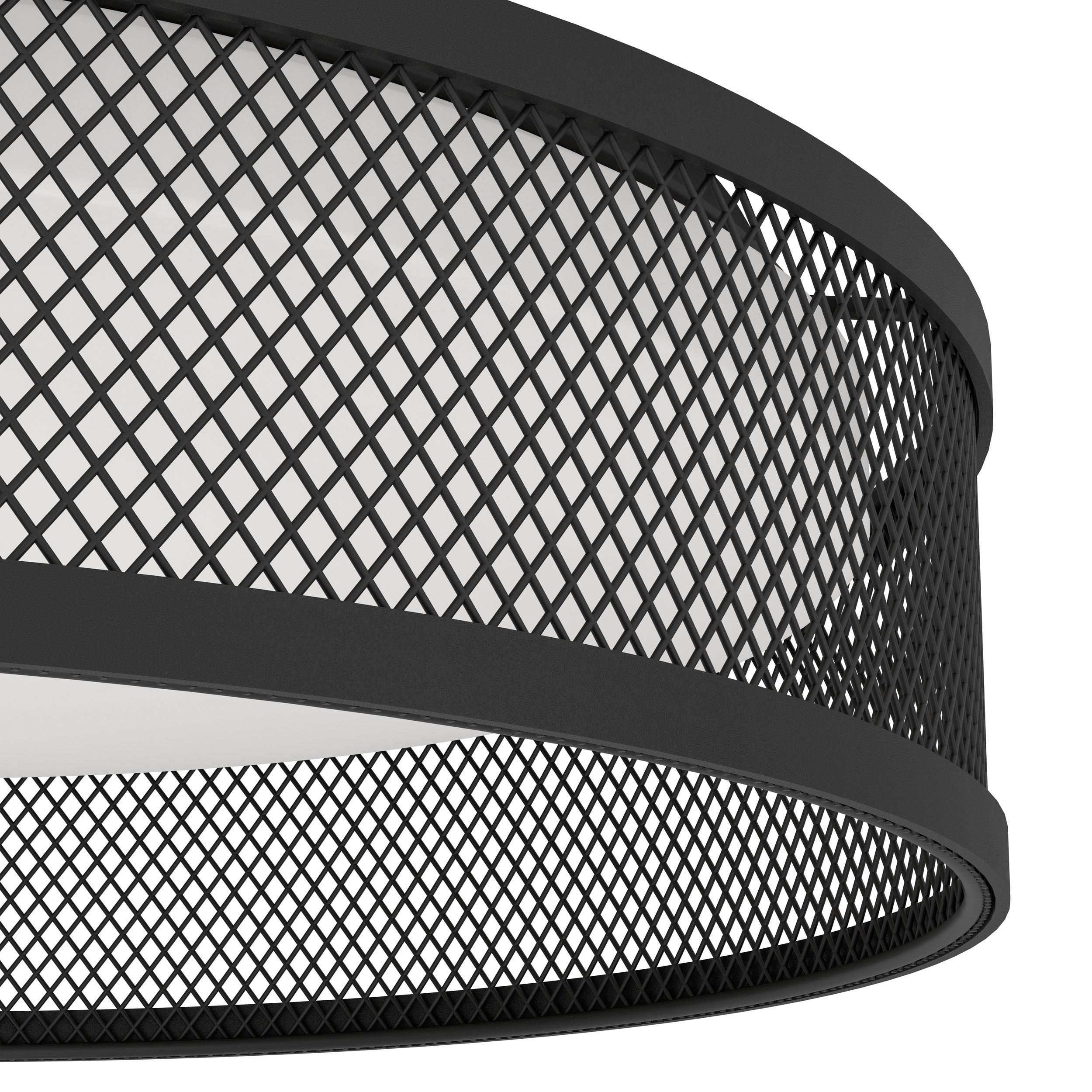 Plafonnier métal noir LUPPINERIA LED INT 2X20W