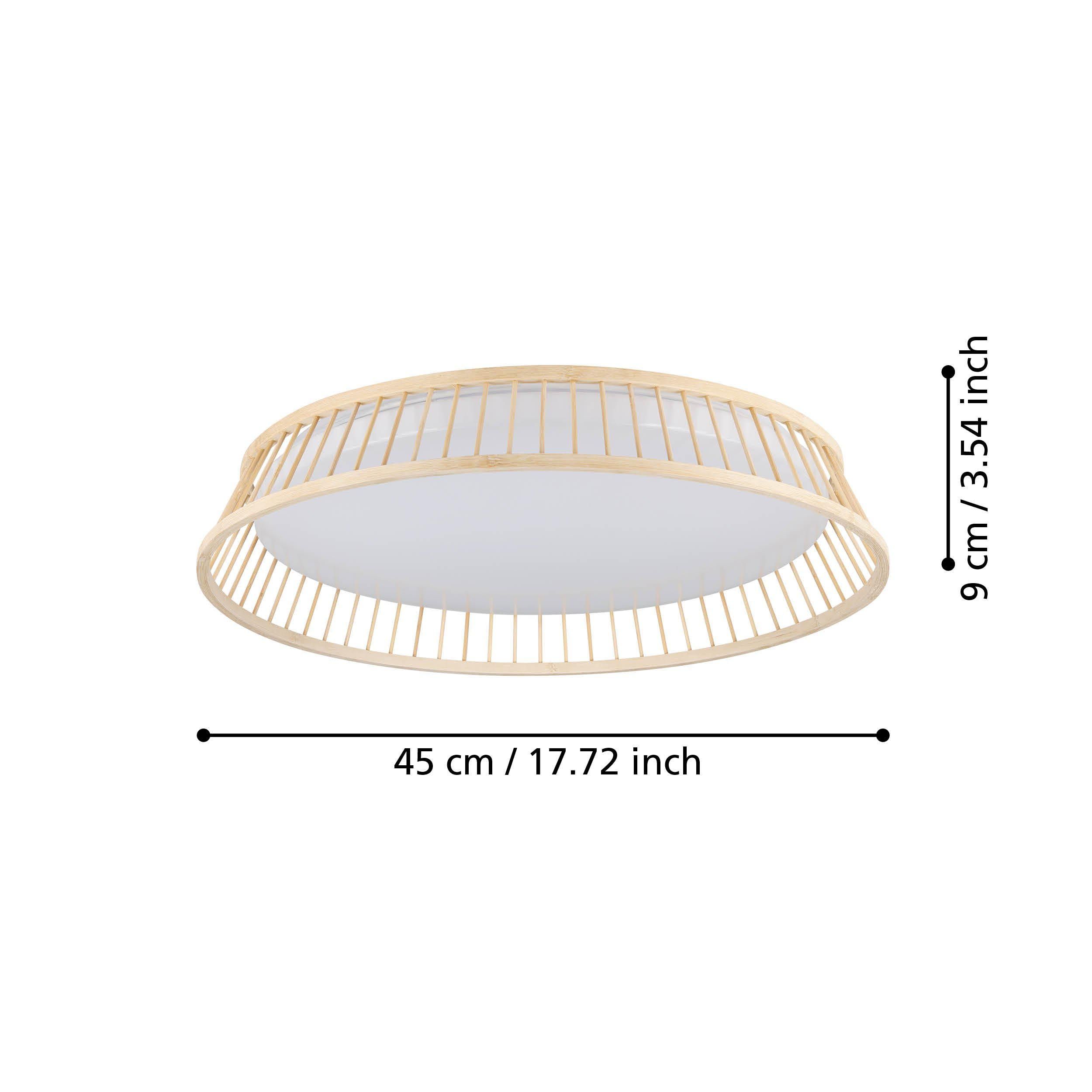 Plafonnier bois naturel LUPPINERIA LED INT 2X20W