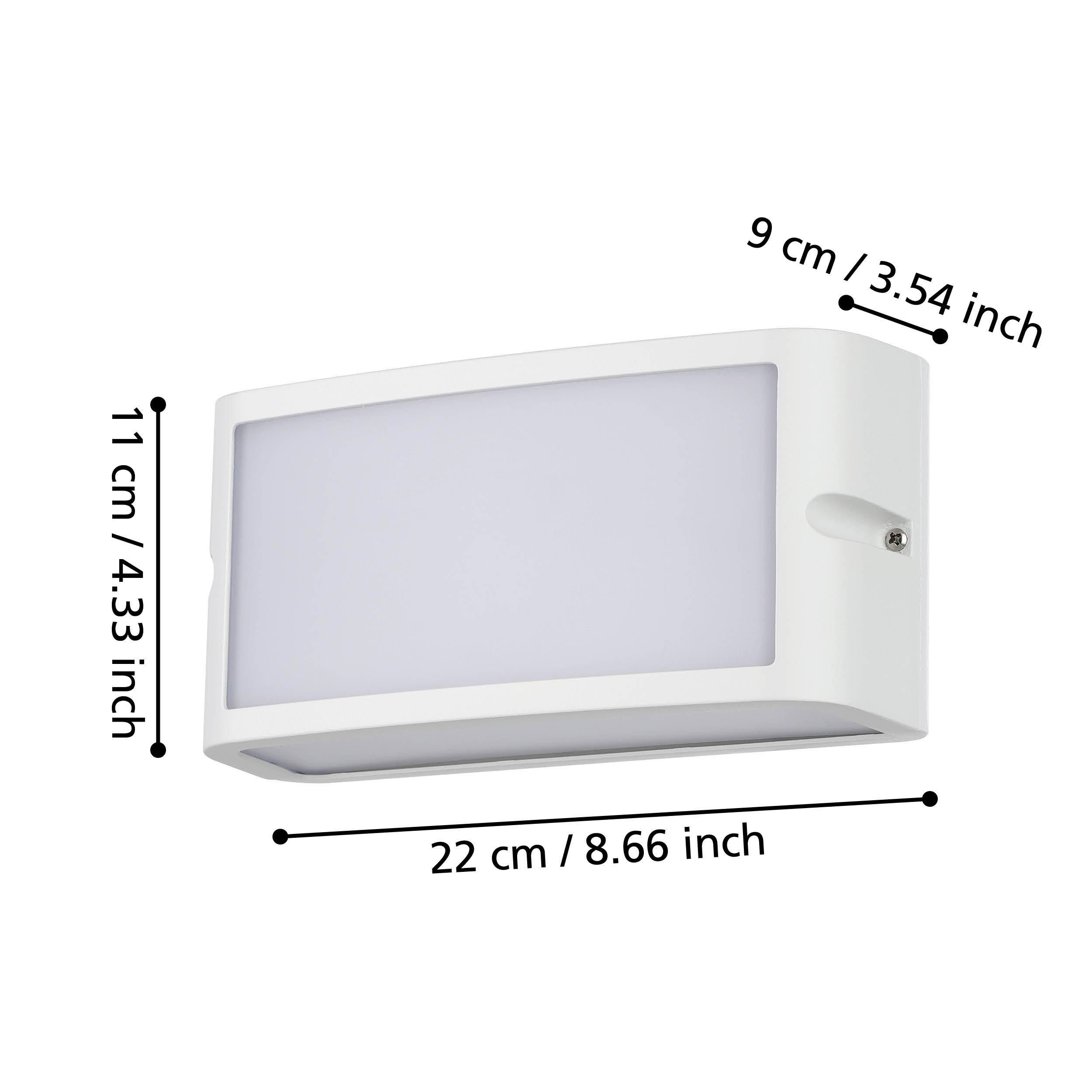 Applique extérieure métal blanc CAMARDA LED INT 3X10,5W