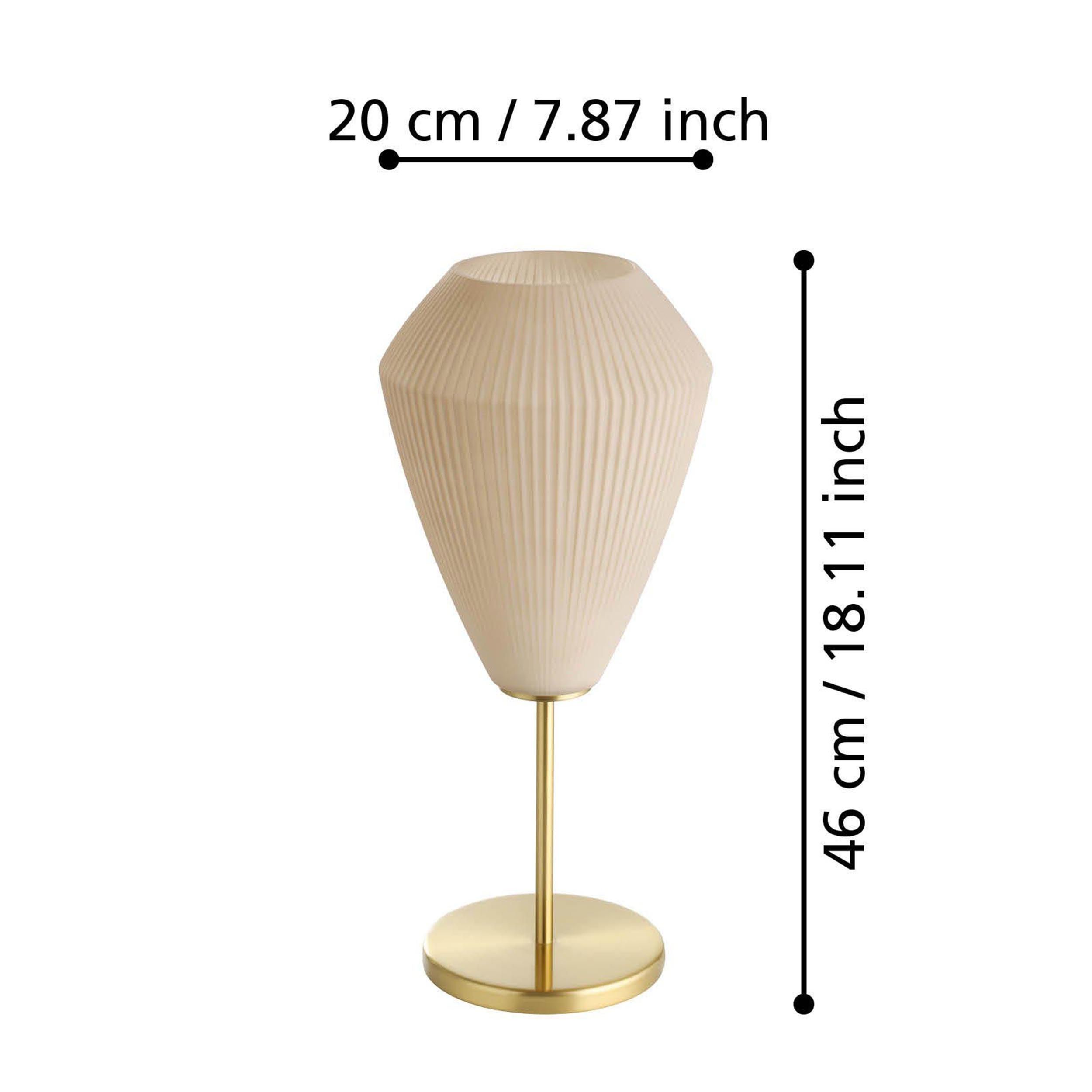 Lampe de table métal taupe CAPRAROLA E27 1X40W