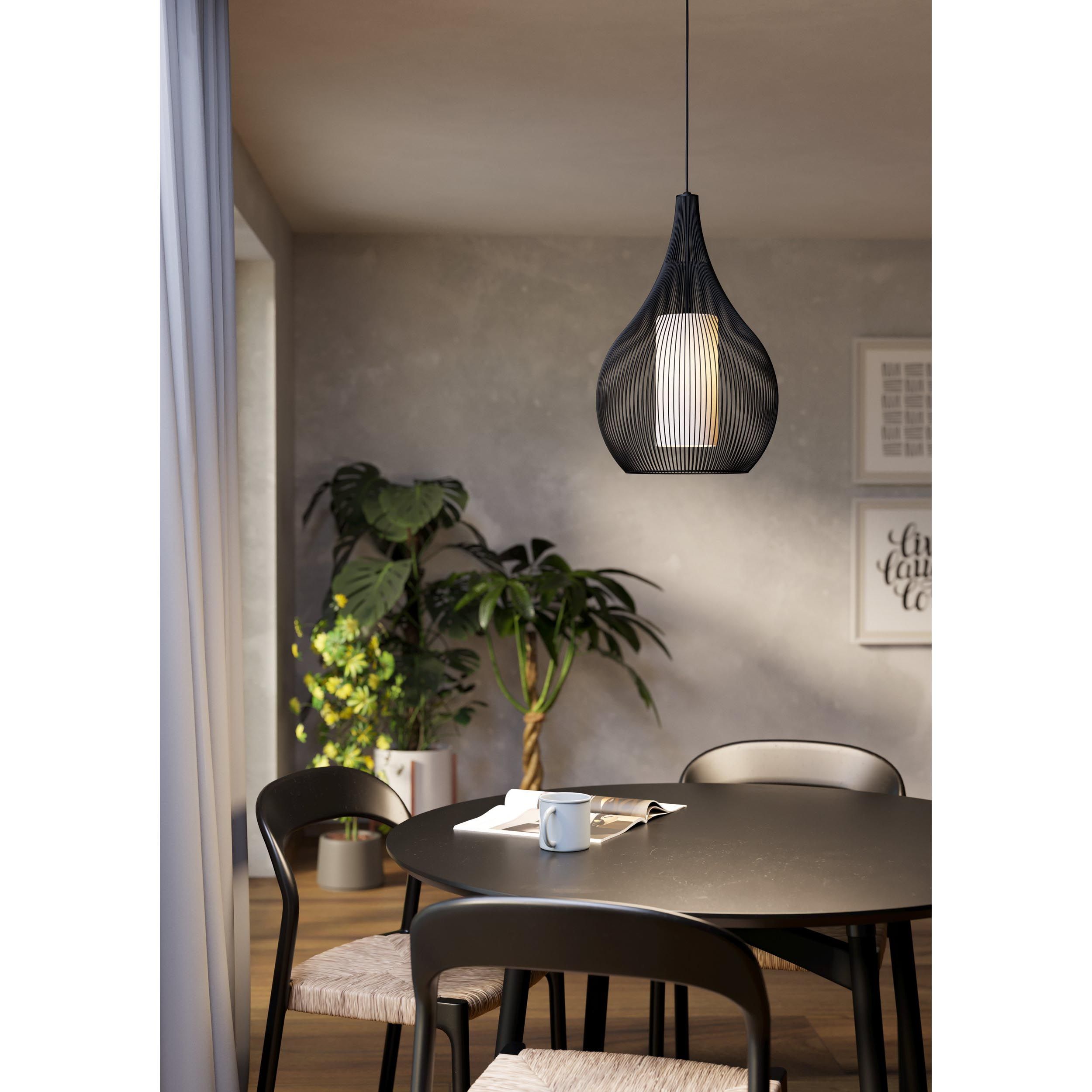 Suspension métal noir RAZONI 1 E27 1X40W