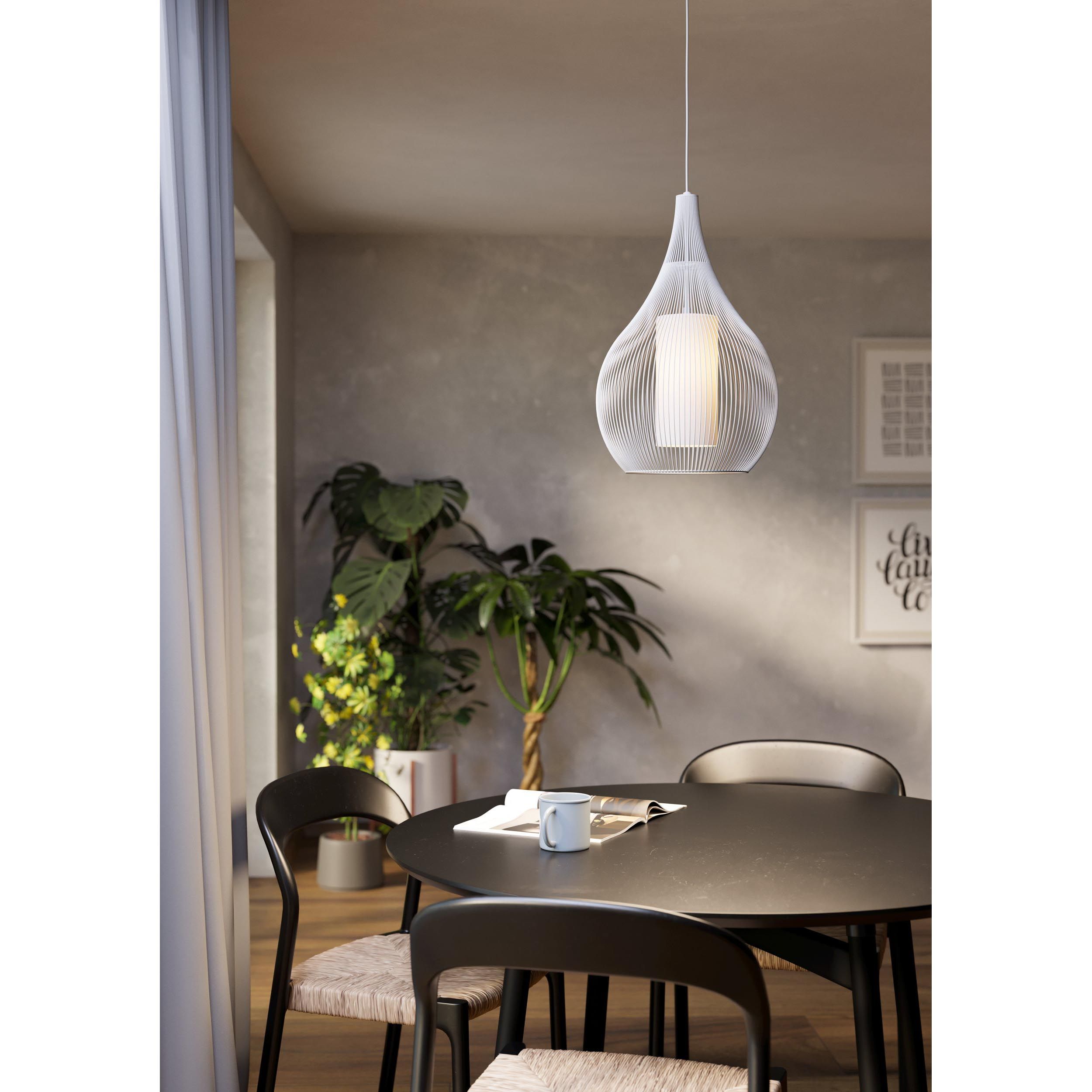 Suspension métal blanc RAZONI 1 E27 1X40W