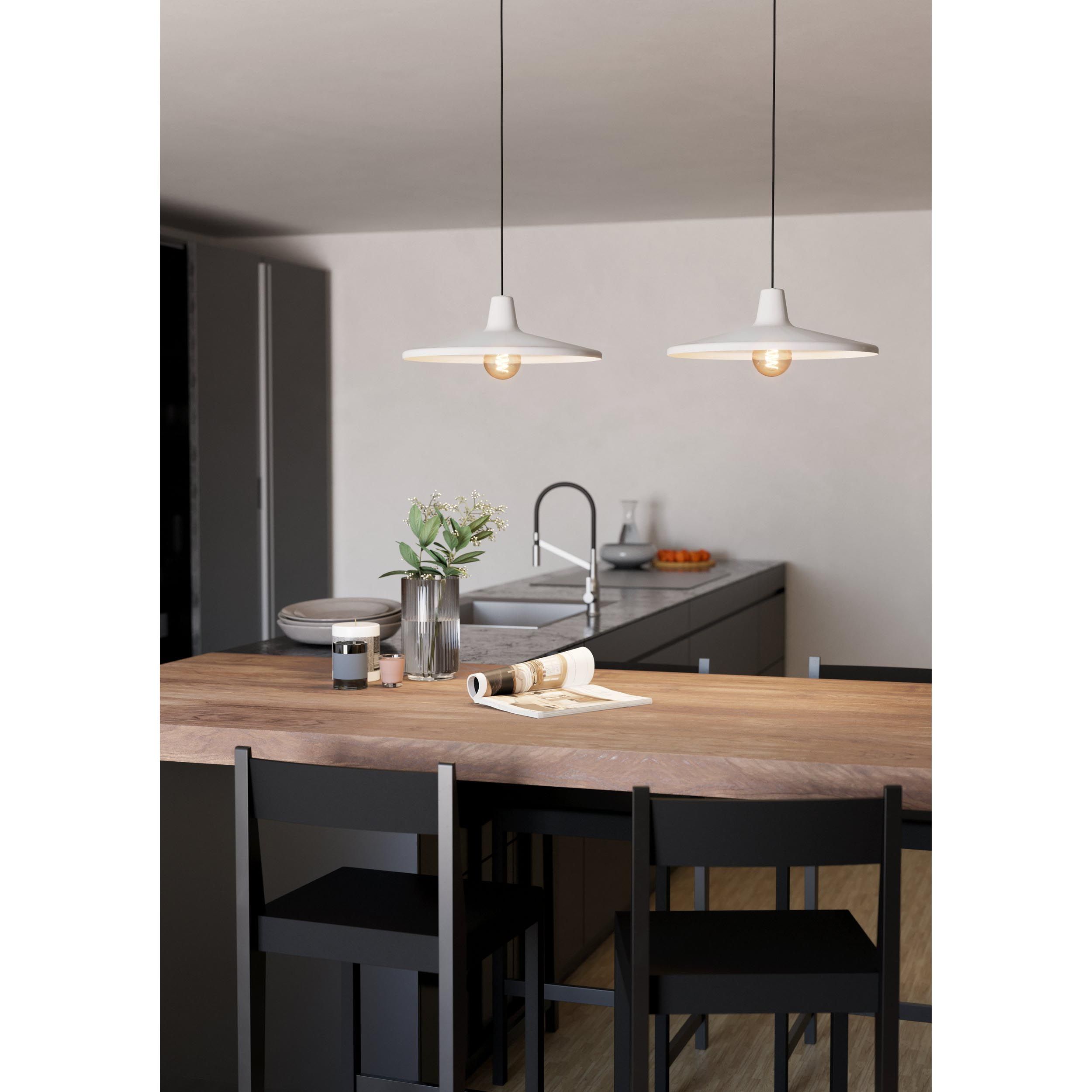 Suspension métal gris MINIERE E27 2X40W