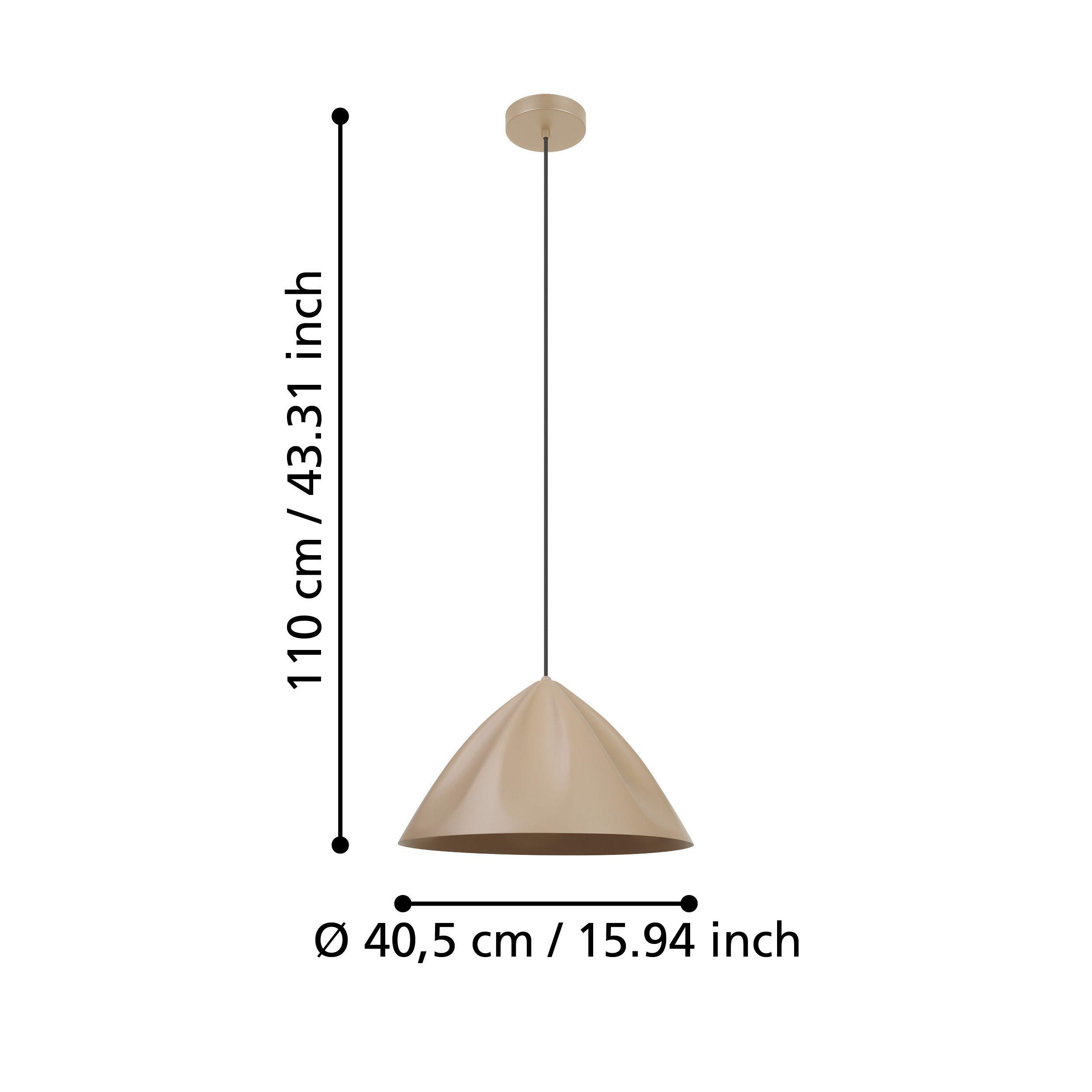 Suspension métal sable PODERE E27 1X40W