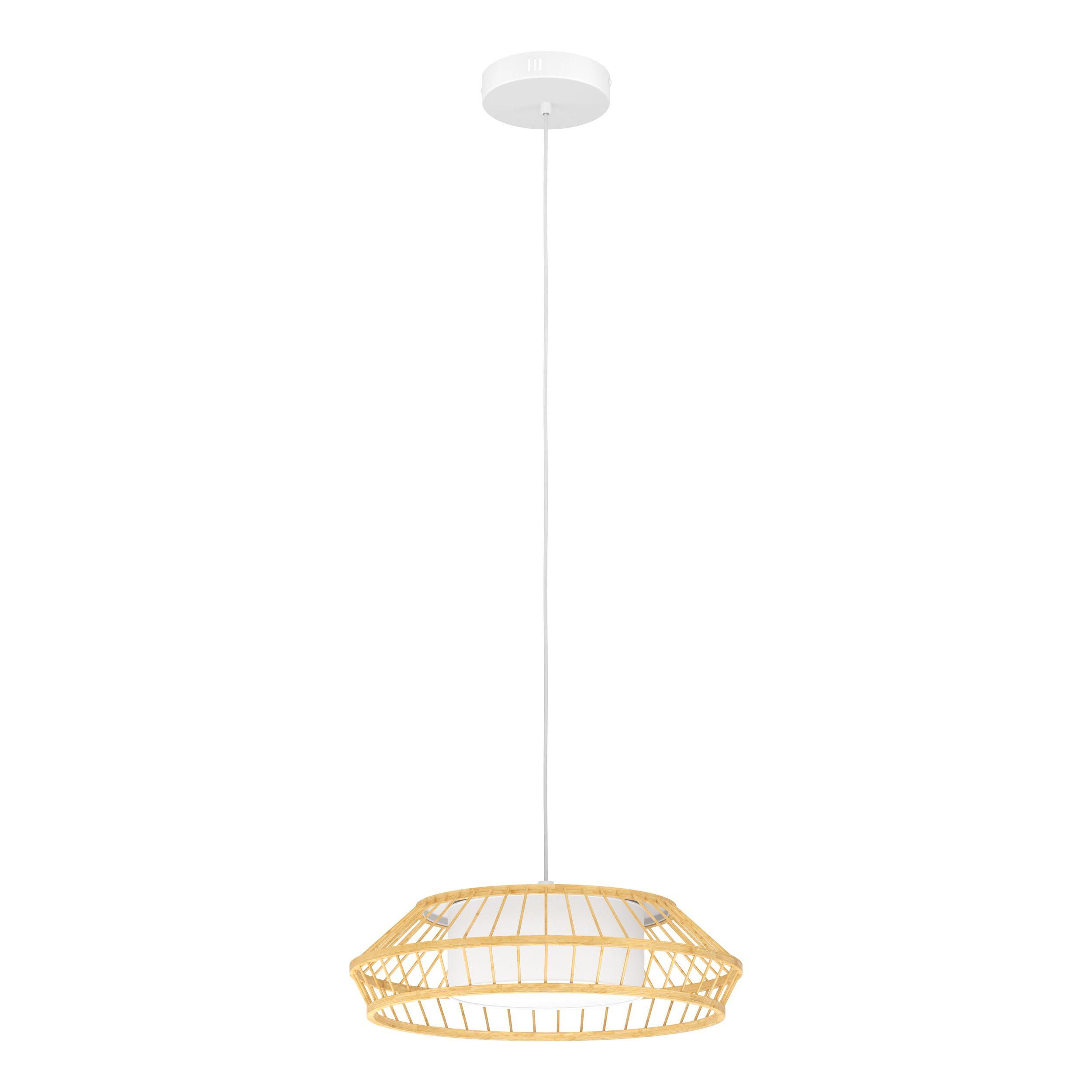 Suspension dimmable LED YUKU-Z en bois naturel D46,5cm