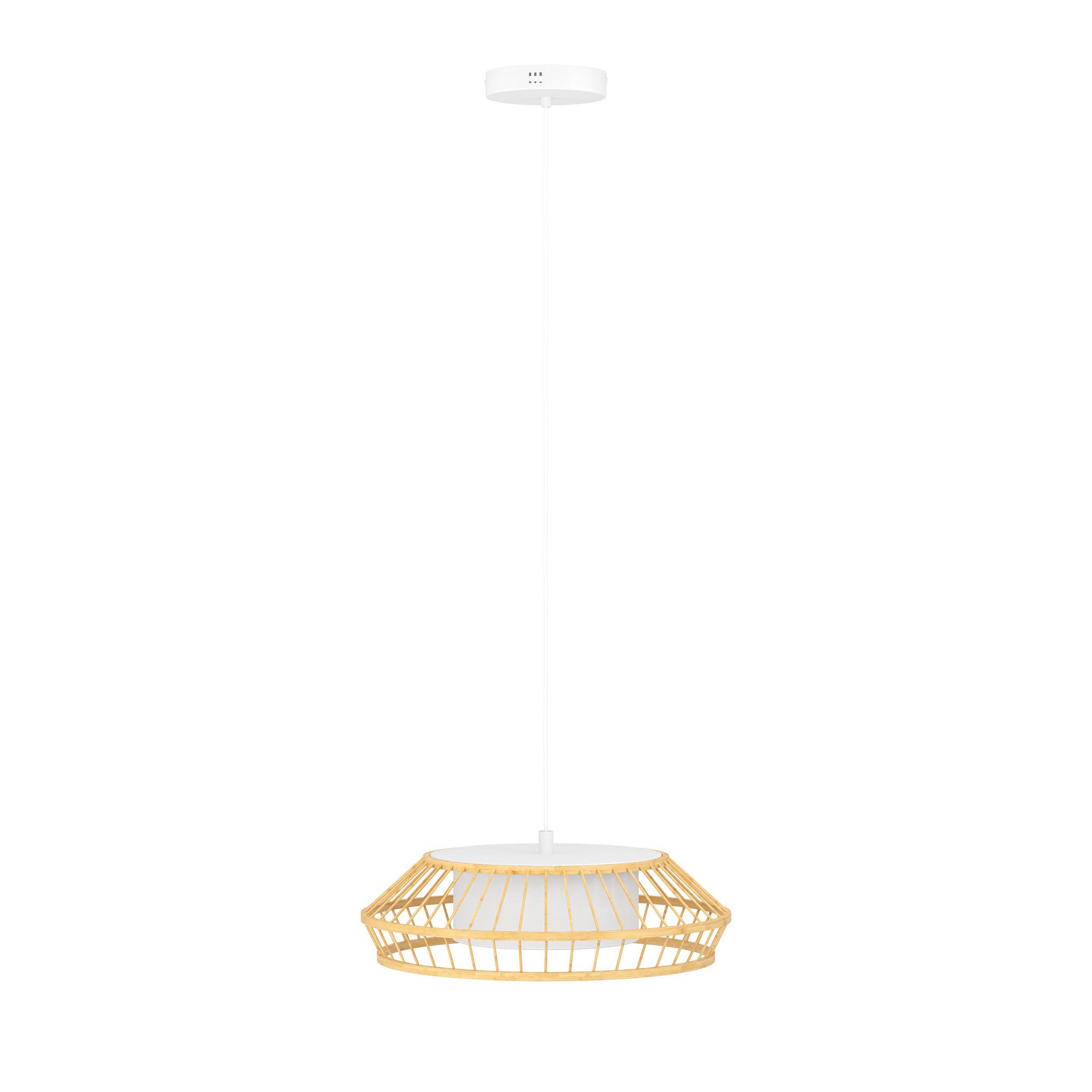 Suspension dimmable LED YUKU-Z en bois naturel D46,5cm