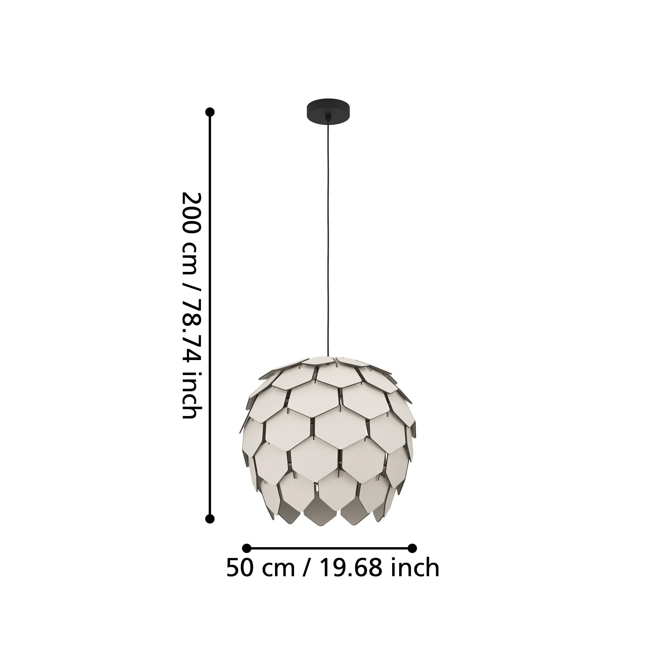 Suspension bois blanc MATTANZA E27 1X40W