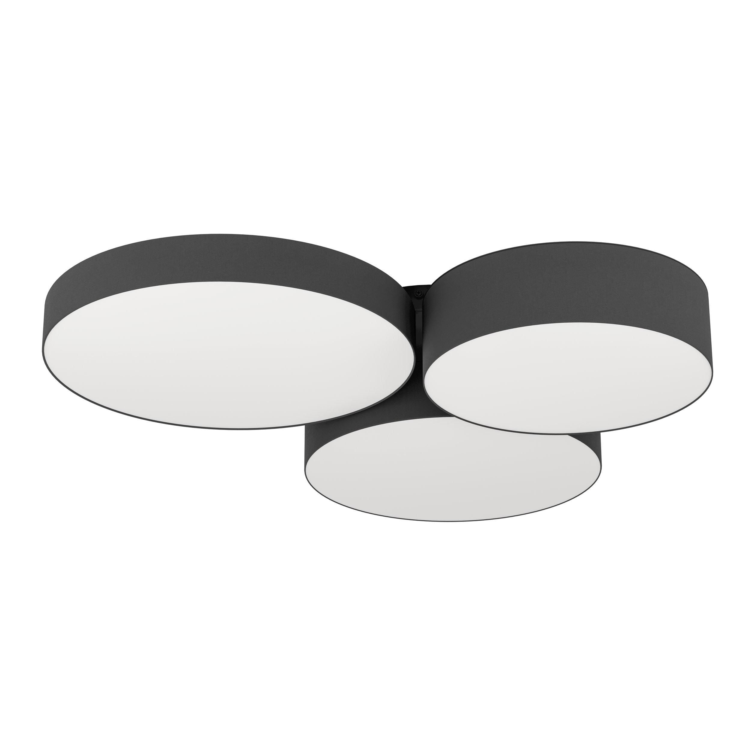 Plafonnier plastique noir BARBANO-Z LED INT 3X7,5W