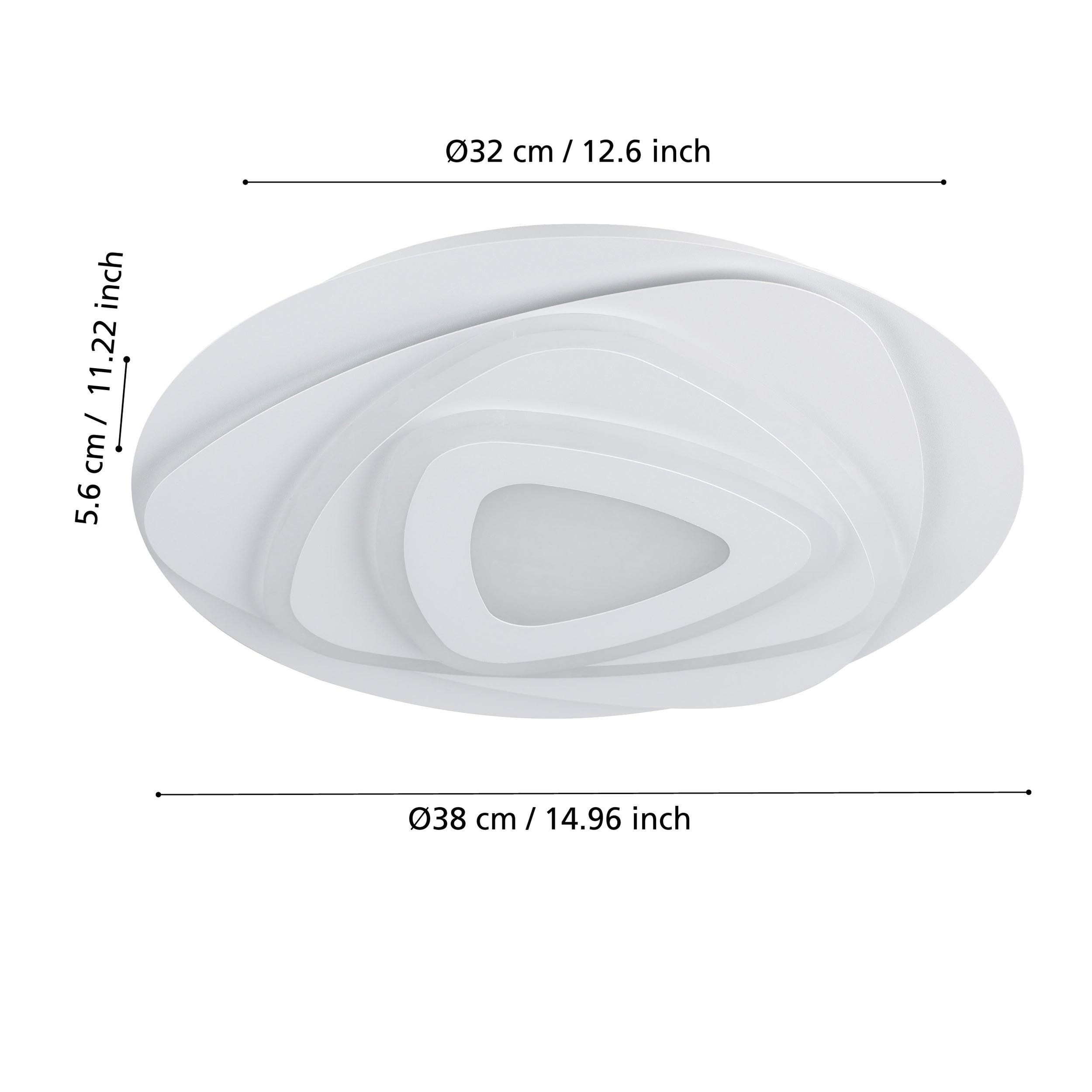 Plafonnier métal blanc PALAGIANO LED INT 1X21W