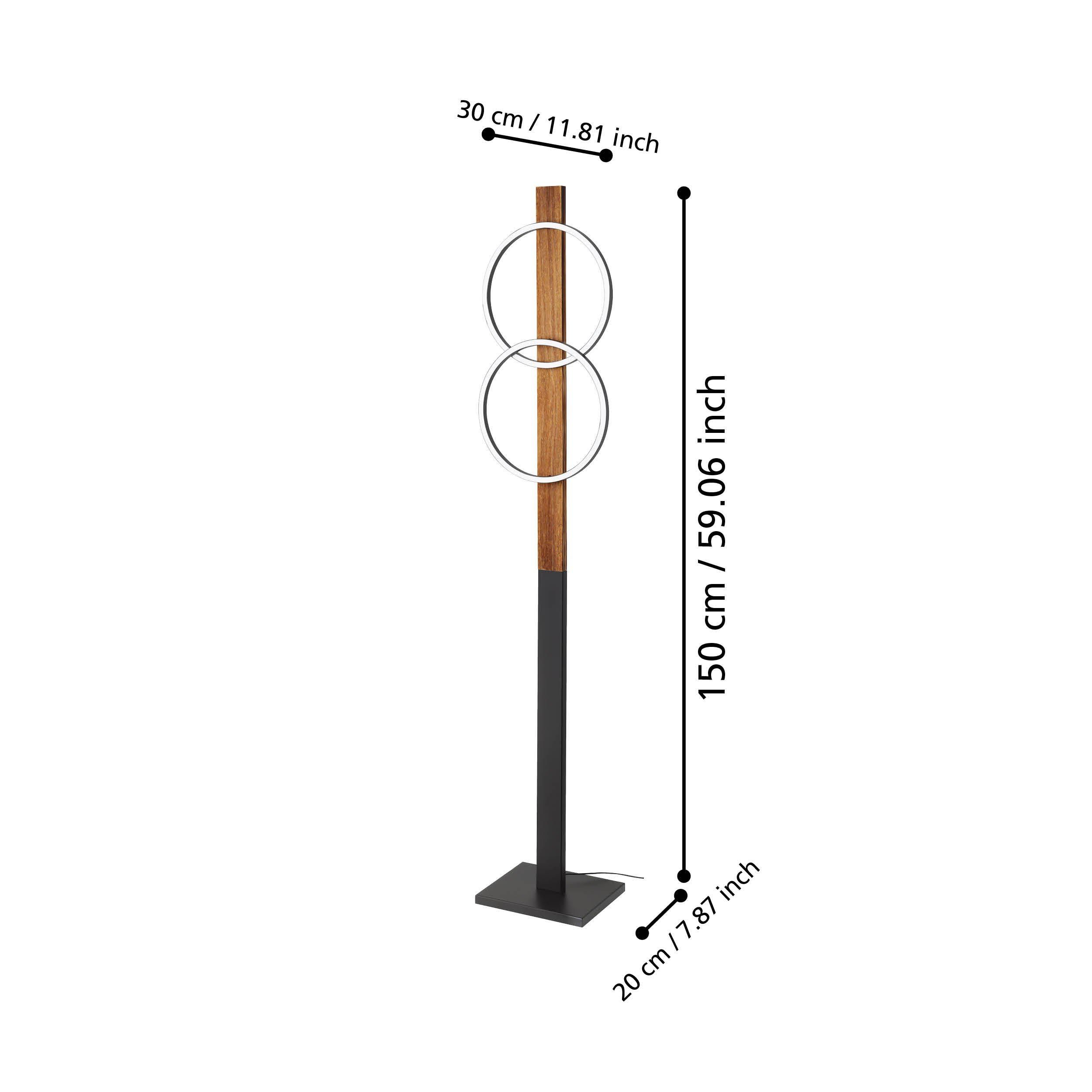 Lampadaire bois bois BOYAL LED INT 2X12W