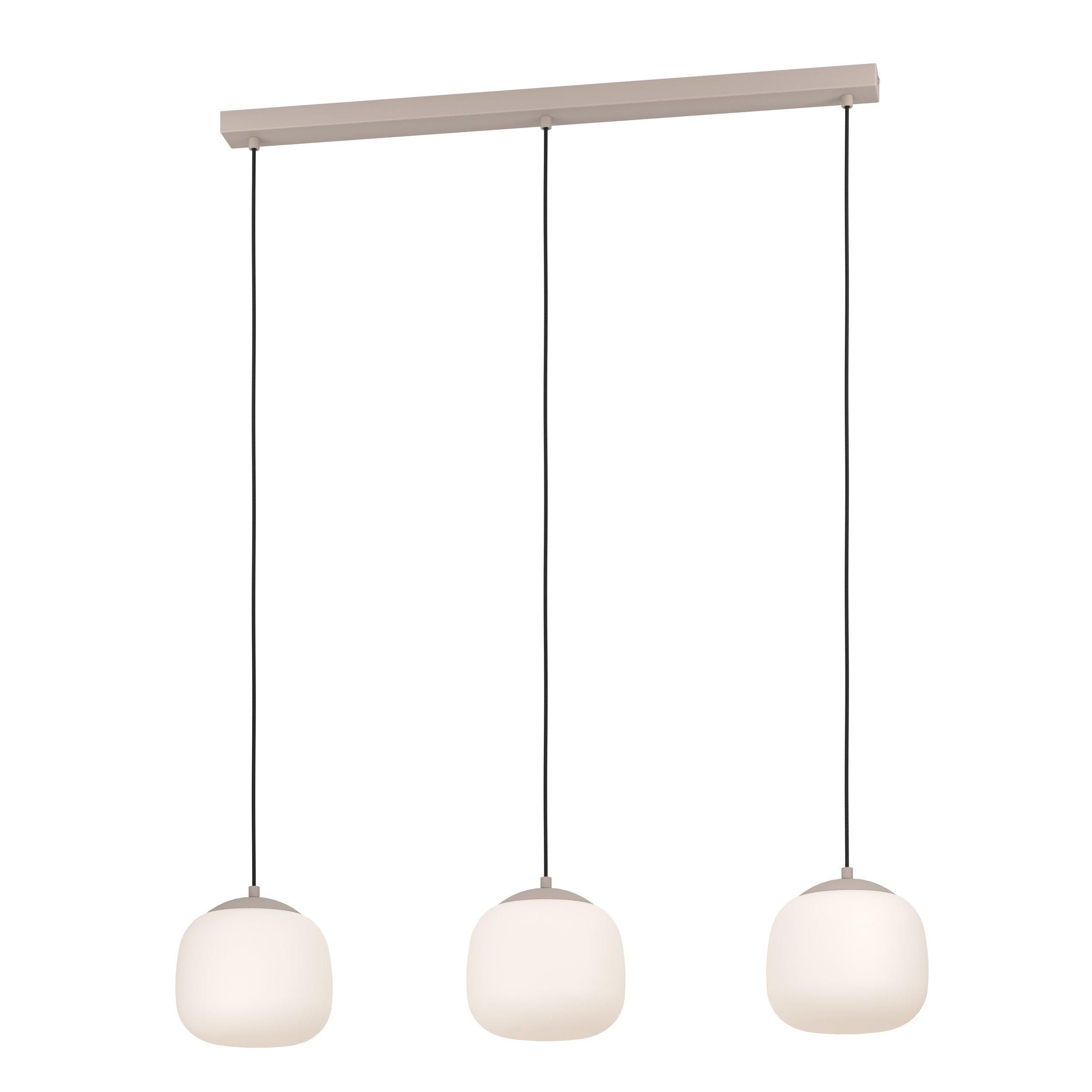 Suspension verre taupe COMINIO E27 3X40W