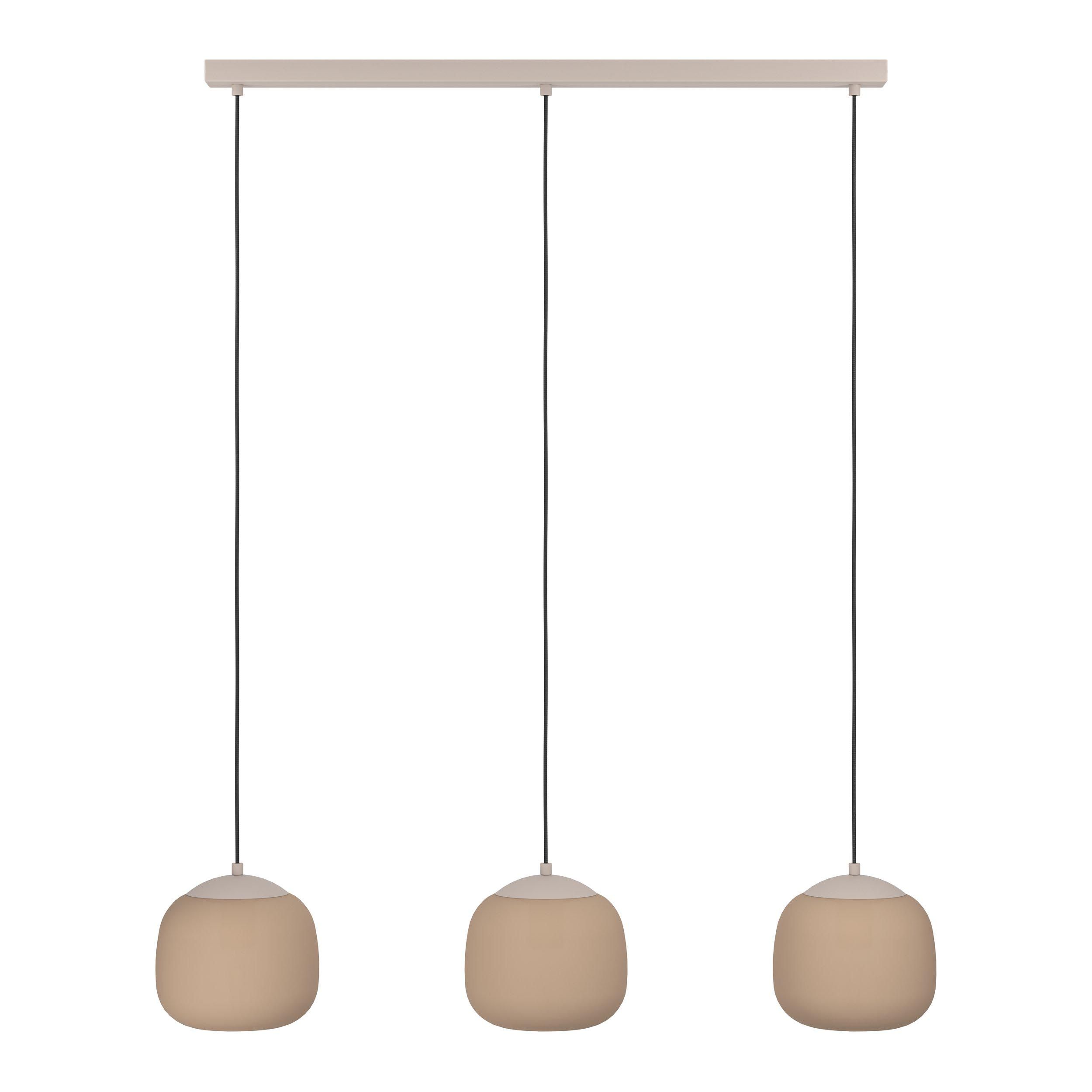 Suspension verre taupe COMINIO E27 3X40W