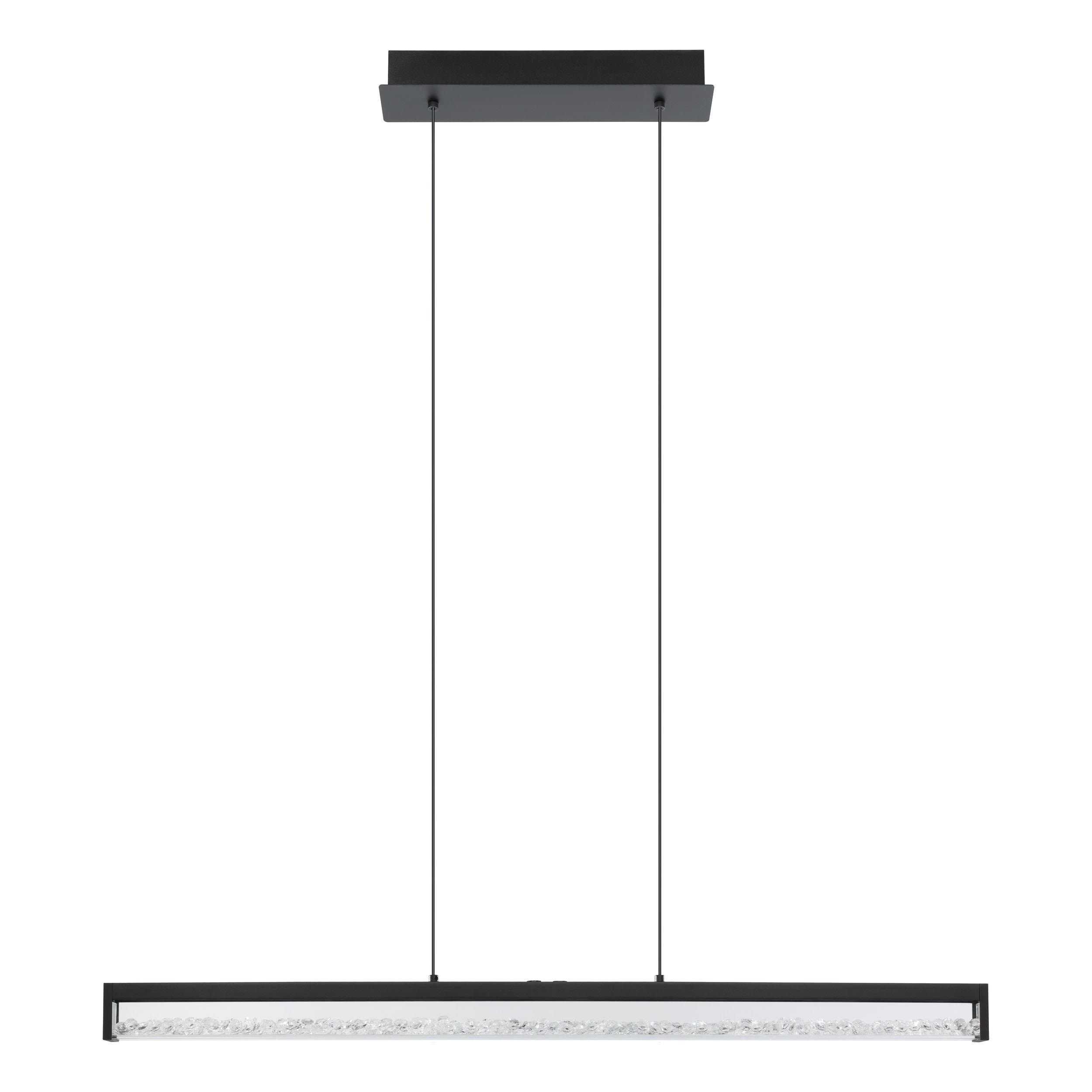 Suspension LED CARDITO 1 Métal noir L100cm