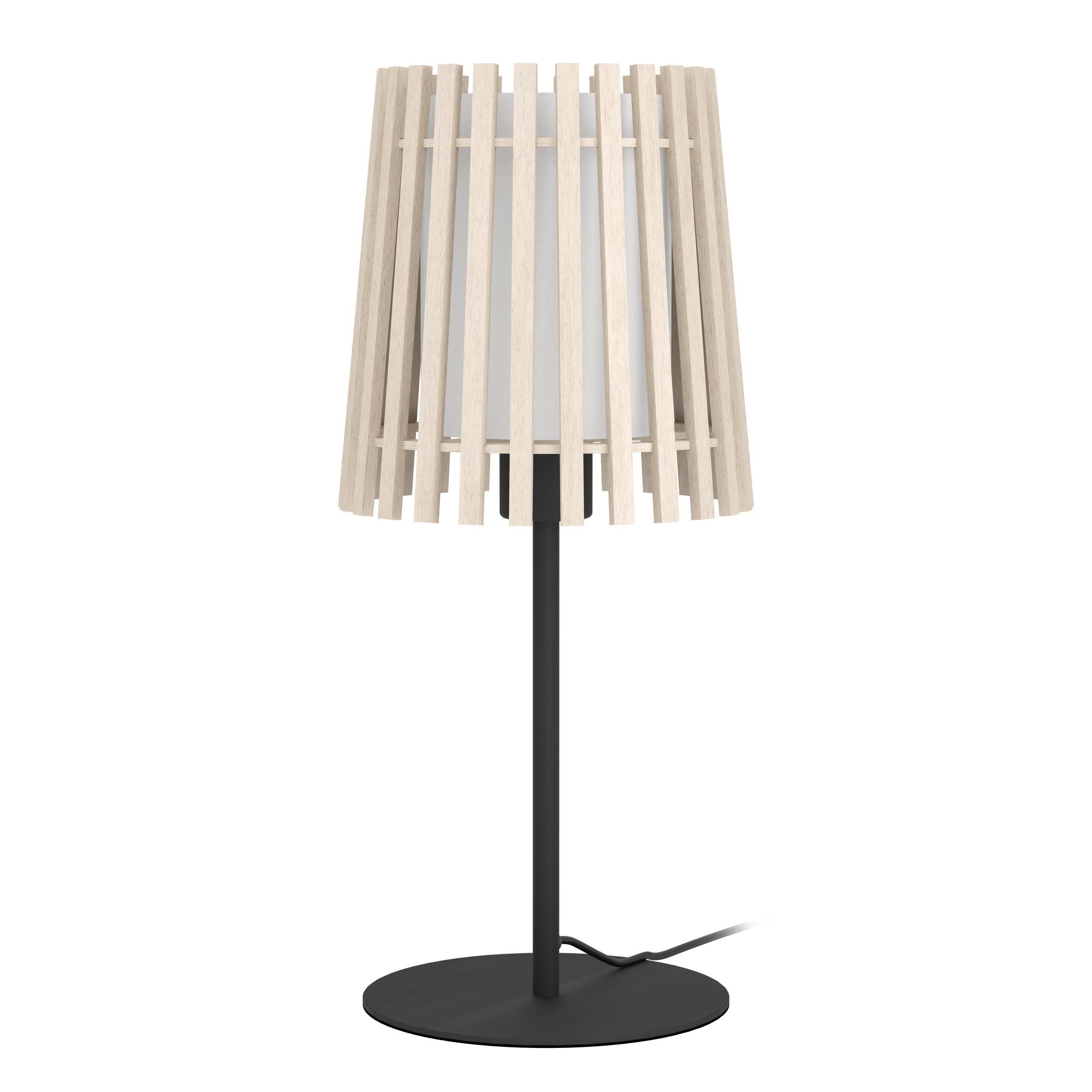 Lampe de table bois naturel FATTORIA E27 1X25W