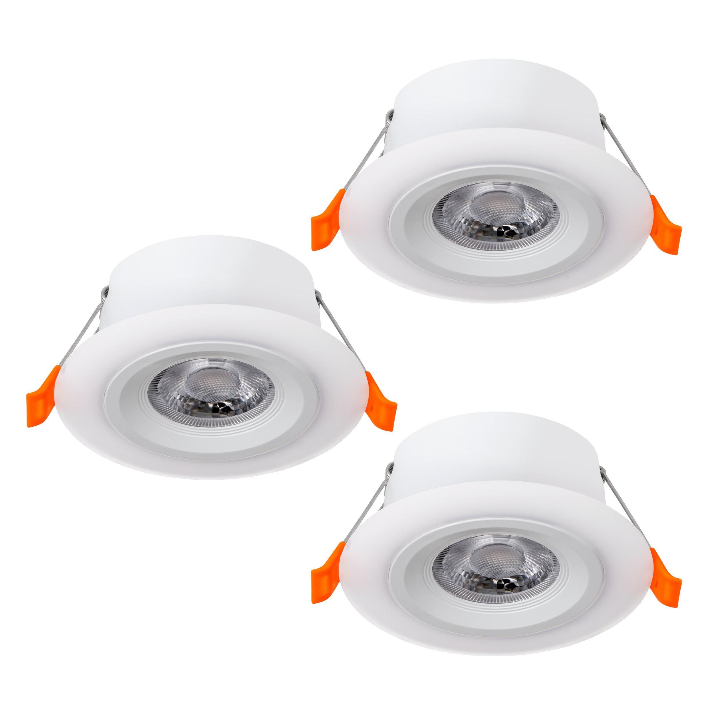 Spot à encastrer extérieur plastique blanc CALONGE LED INT 3X4,8W