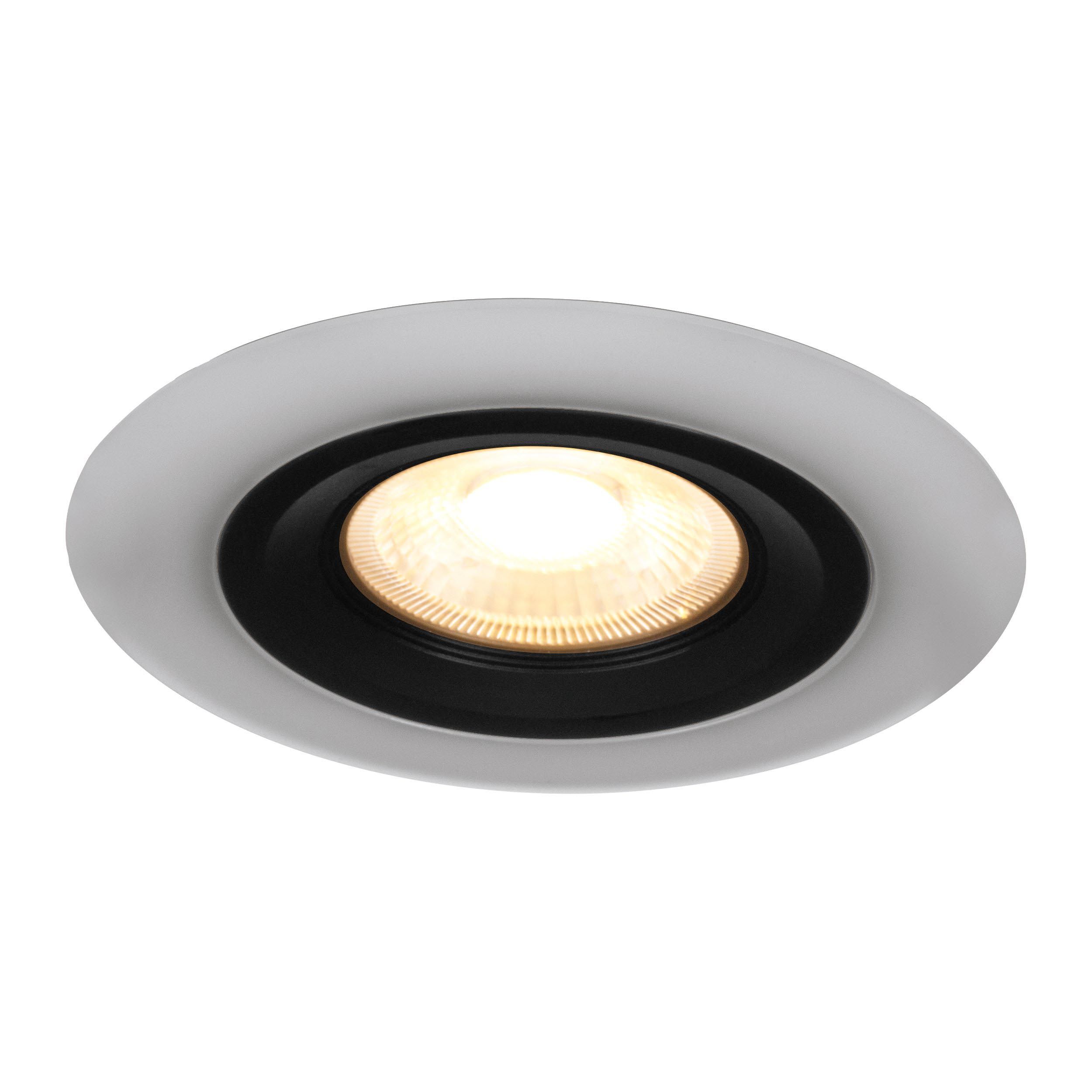 Spot à encastrer extérieur plastique blanc/noir CALONGE LED INT 1X4,8W