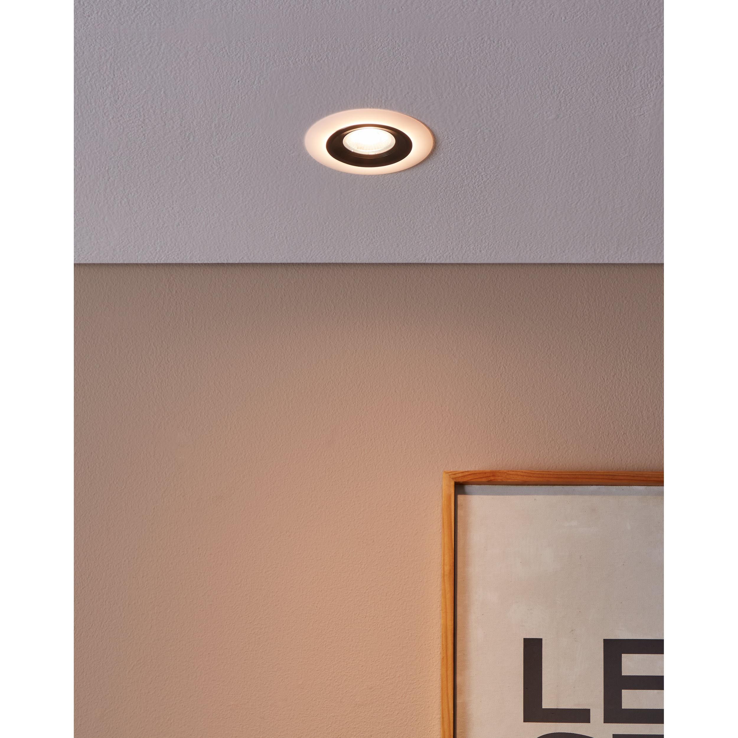 Spot à encastrer extérieur plastique blanc/noir CALONGE LED INT 1X4,8W