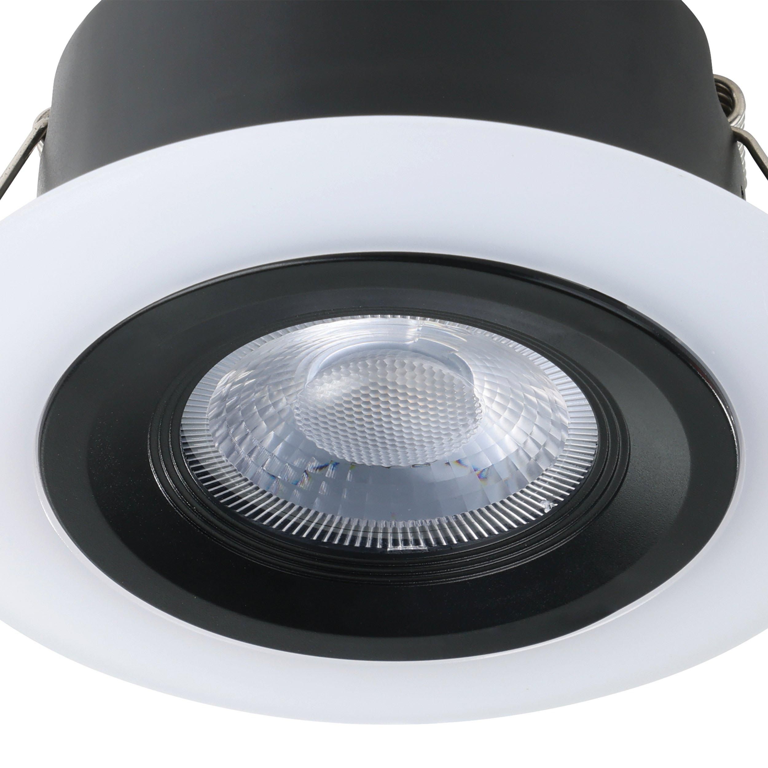 Spot à encastrer extérieur plastique blanc/noir CALONGE LED INT 1X4,8W