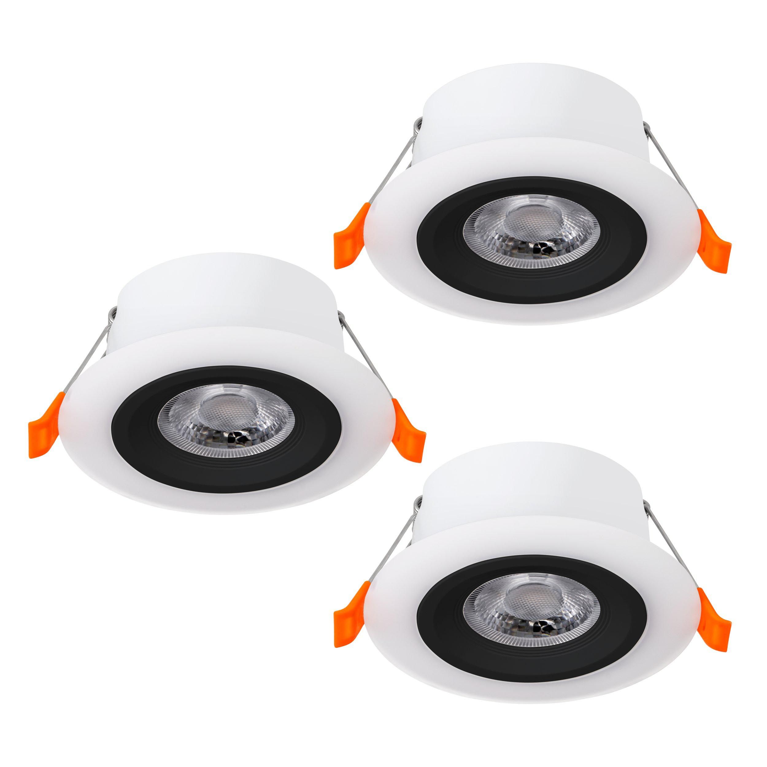 Spot à encastrer extérieur plastique blanc/noir CALONGE LED INT 3X4,8W