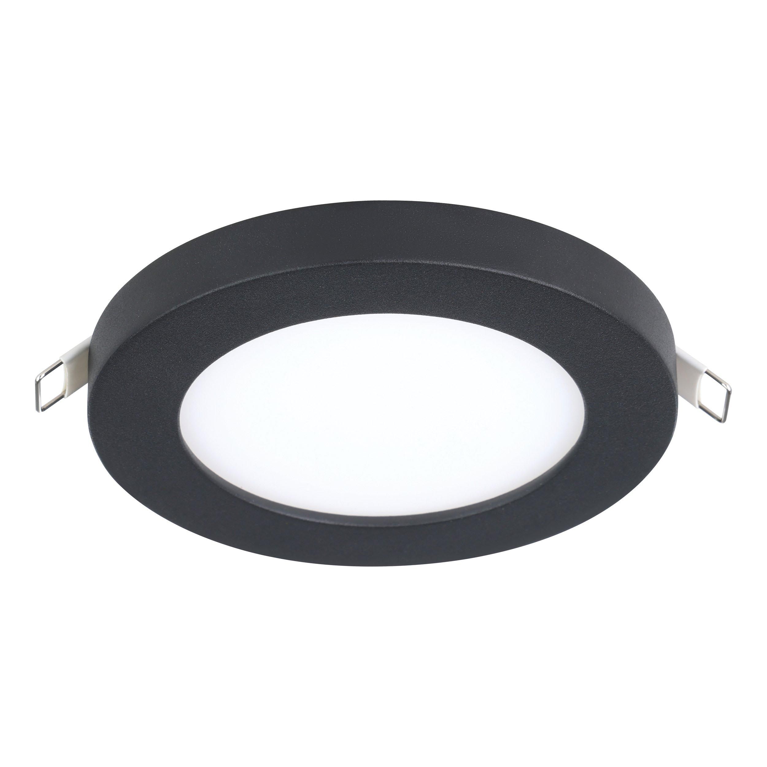 Spot encastré extérieur en aluminium noir FUEVA FLEX led intégré 5,5W D11,7cm