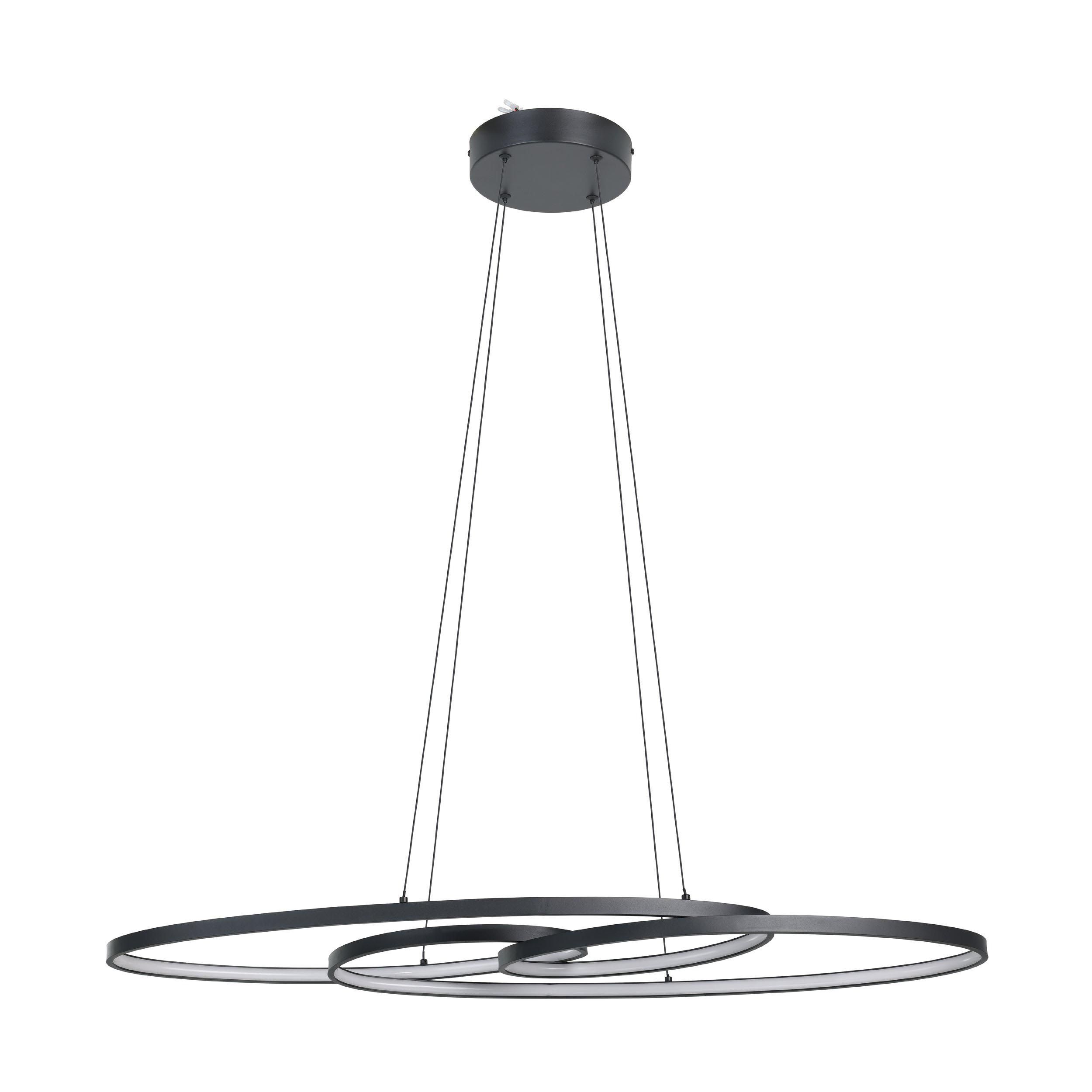 Suspension métal noir GIANELLA LED INT 1X38W