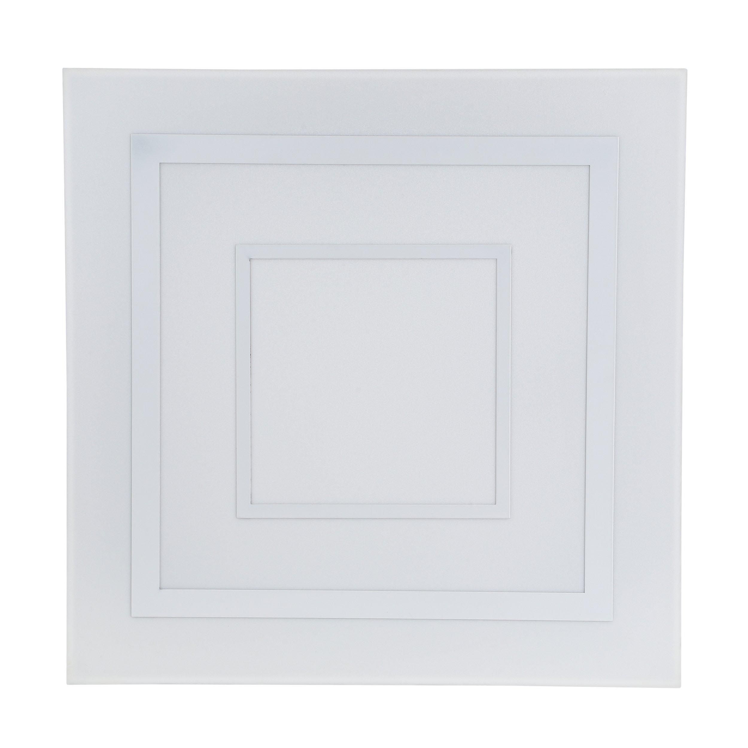 Plafonnier en plastique et métal blanc ALBARCA LED INT 1X18W