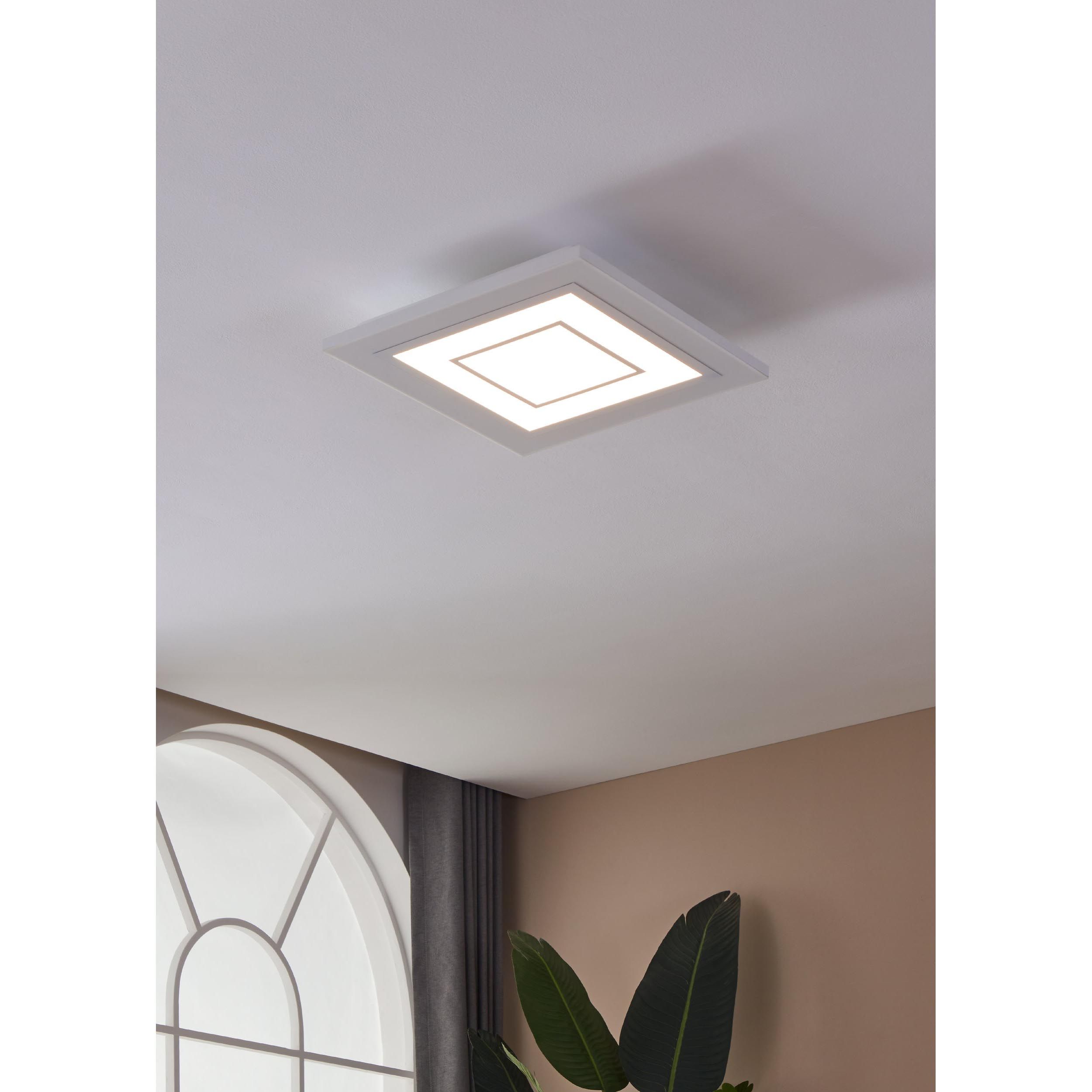 Plafonnier en plastique et métal blanc ALBARCA LED INT 1X18W