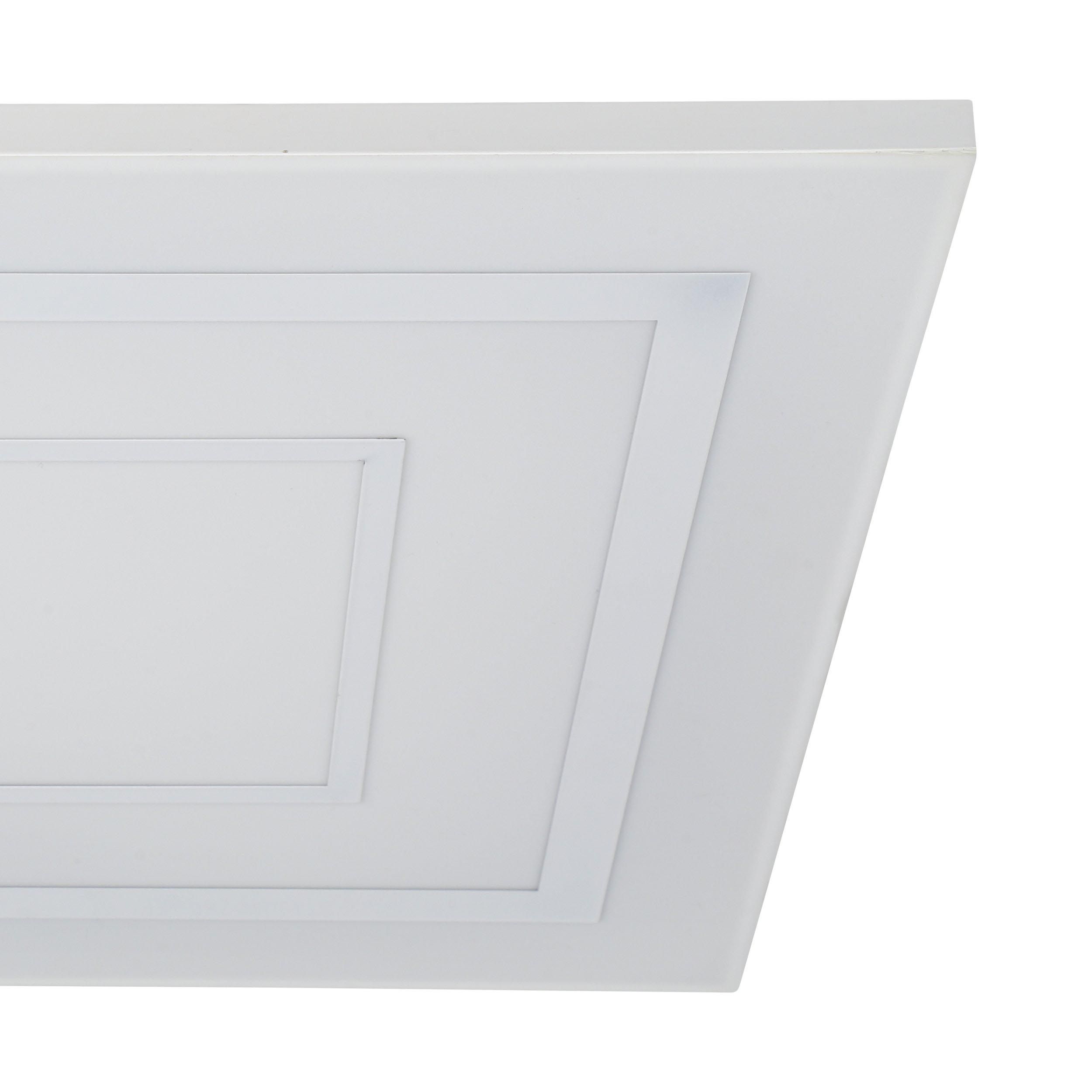 Plafonnier en plastique et métal blanc ALBARCA LED INT 1X18W