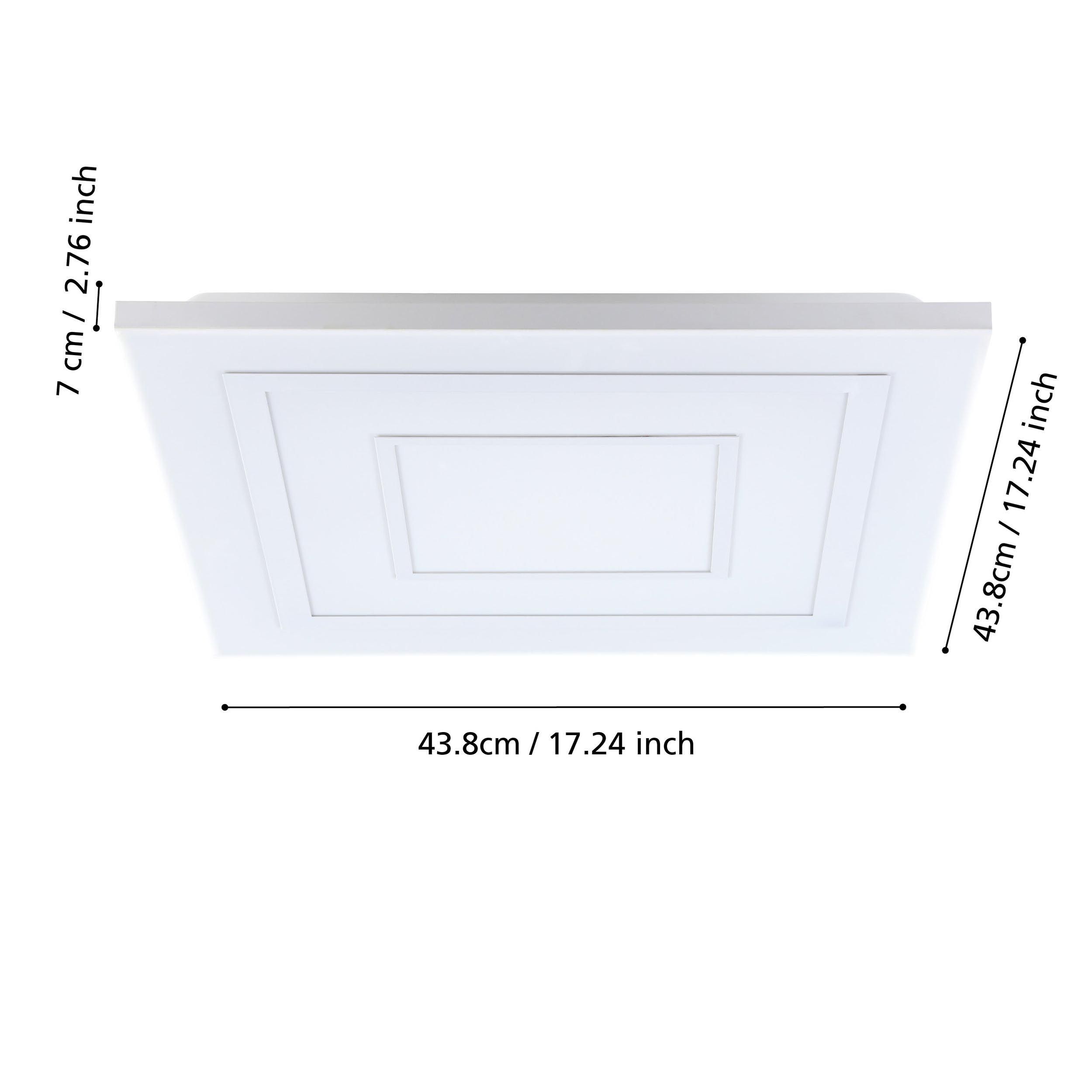 Plafonnier en plastique et métal blanc ALBARCA LED INT 1X18W