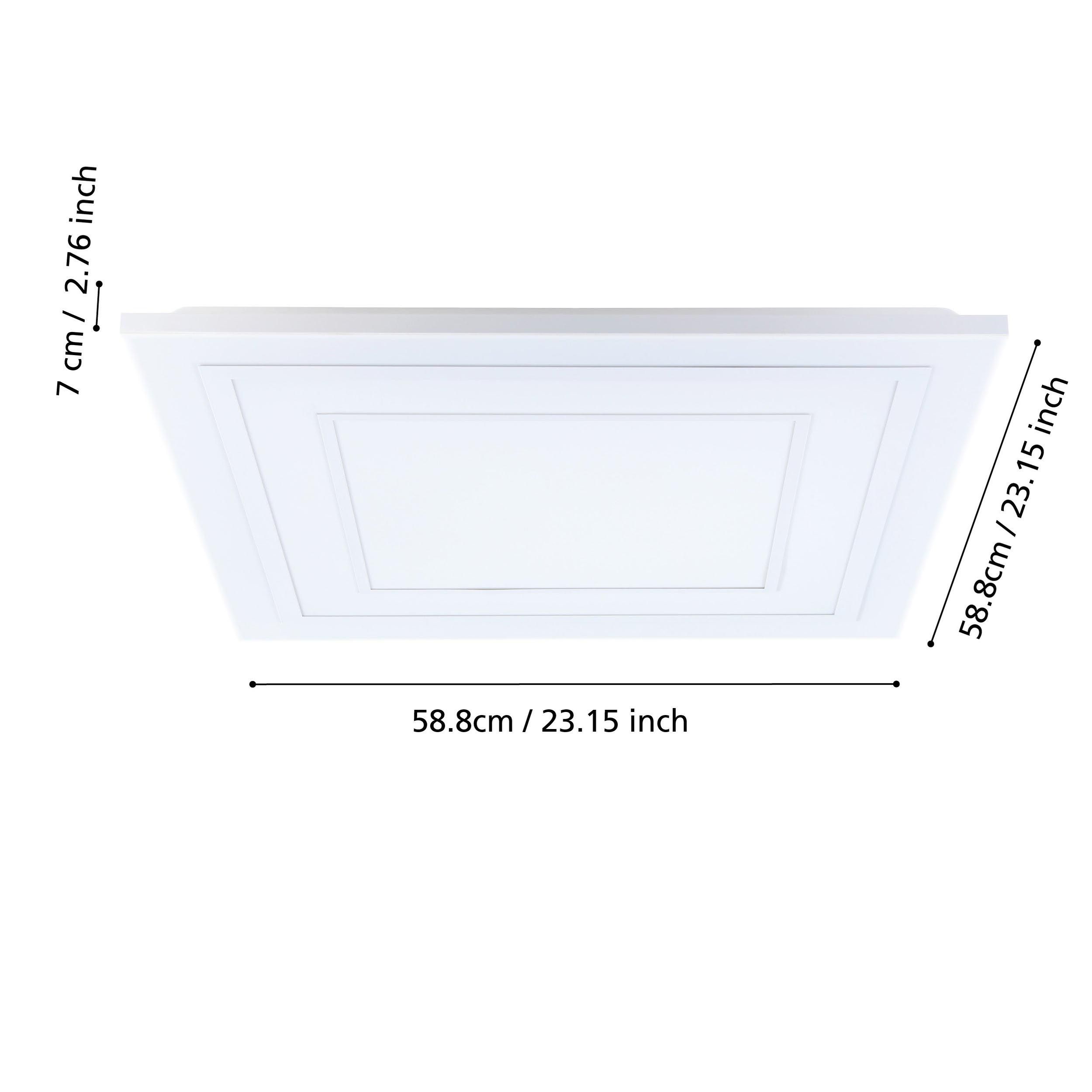 Plafonnier en plastique et métal blanc ALBARCA LED INT 1X29W