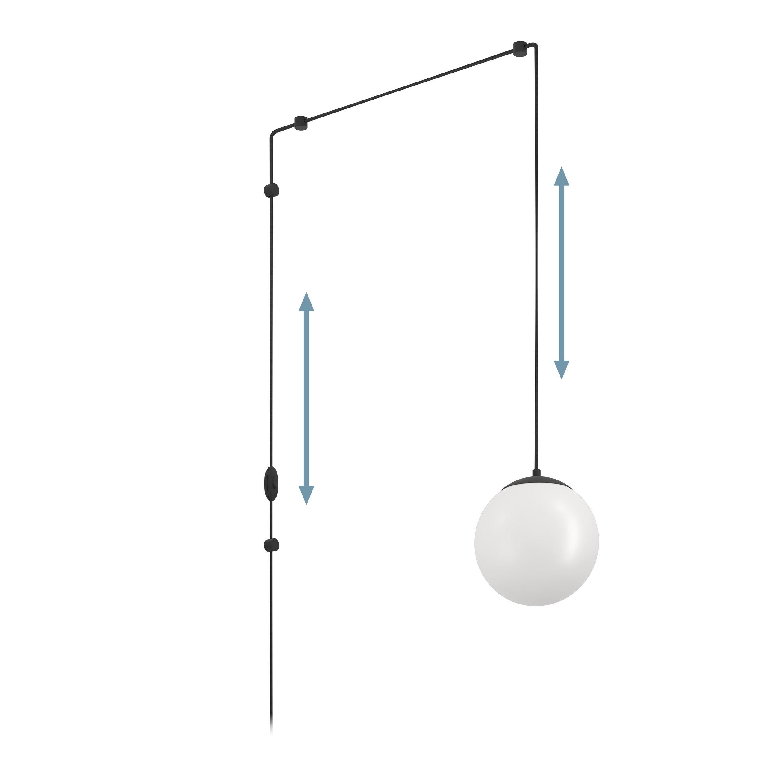 Suspension verre blanc RONDO 3 E27 1X40W