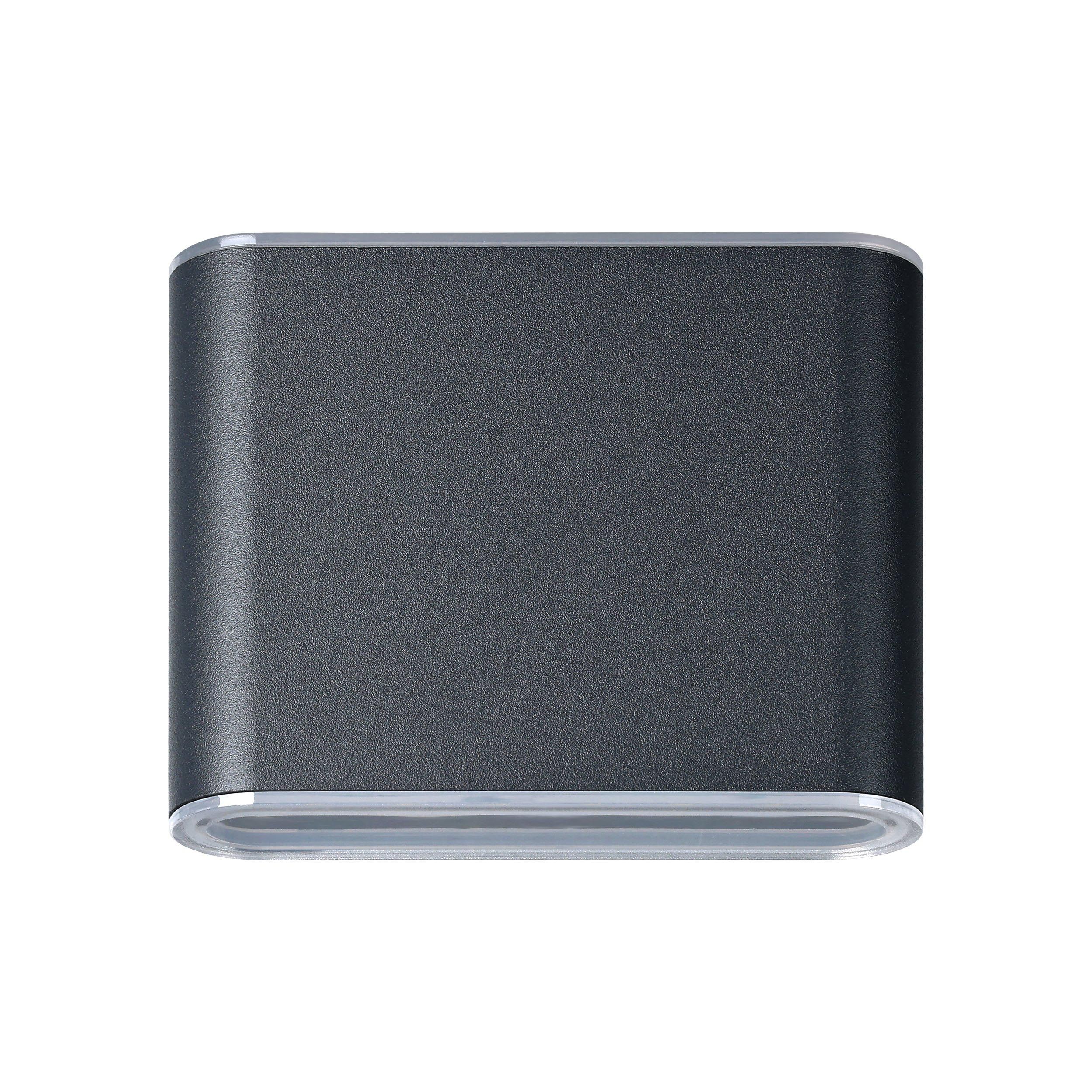 Applique extérieure métal anthracite GRUTTI LED INT 2X2,9W