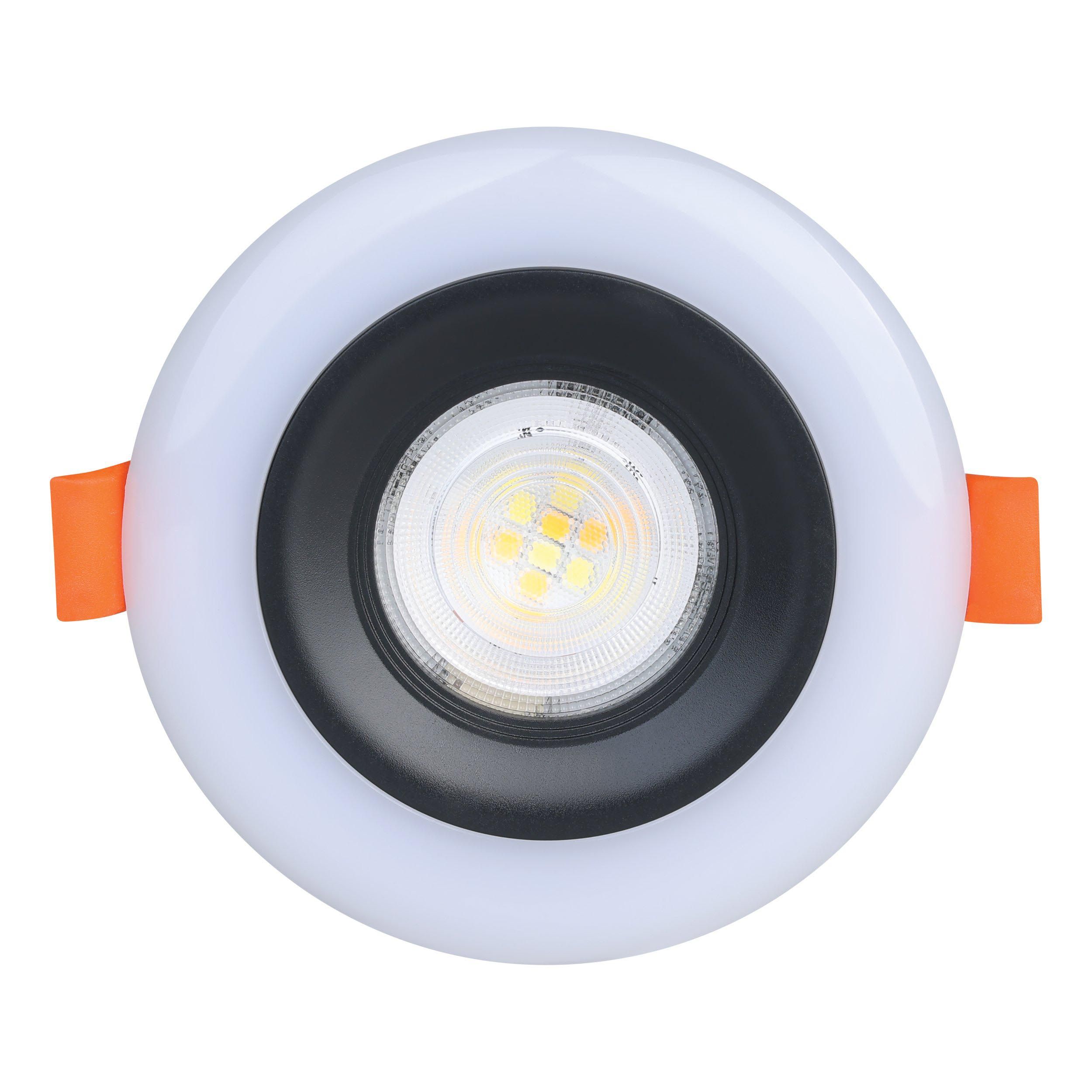 Spot à encastrer plastique blanc/noir CALONGE RGB LED INT 3X3,8W