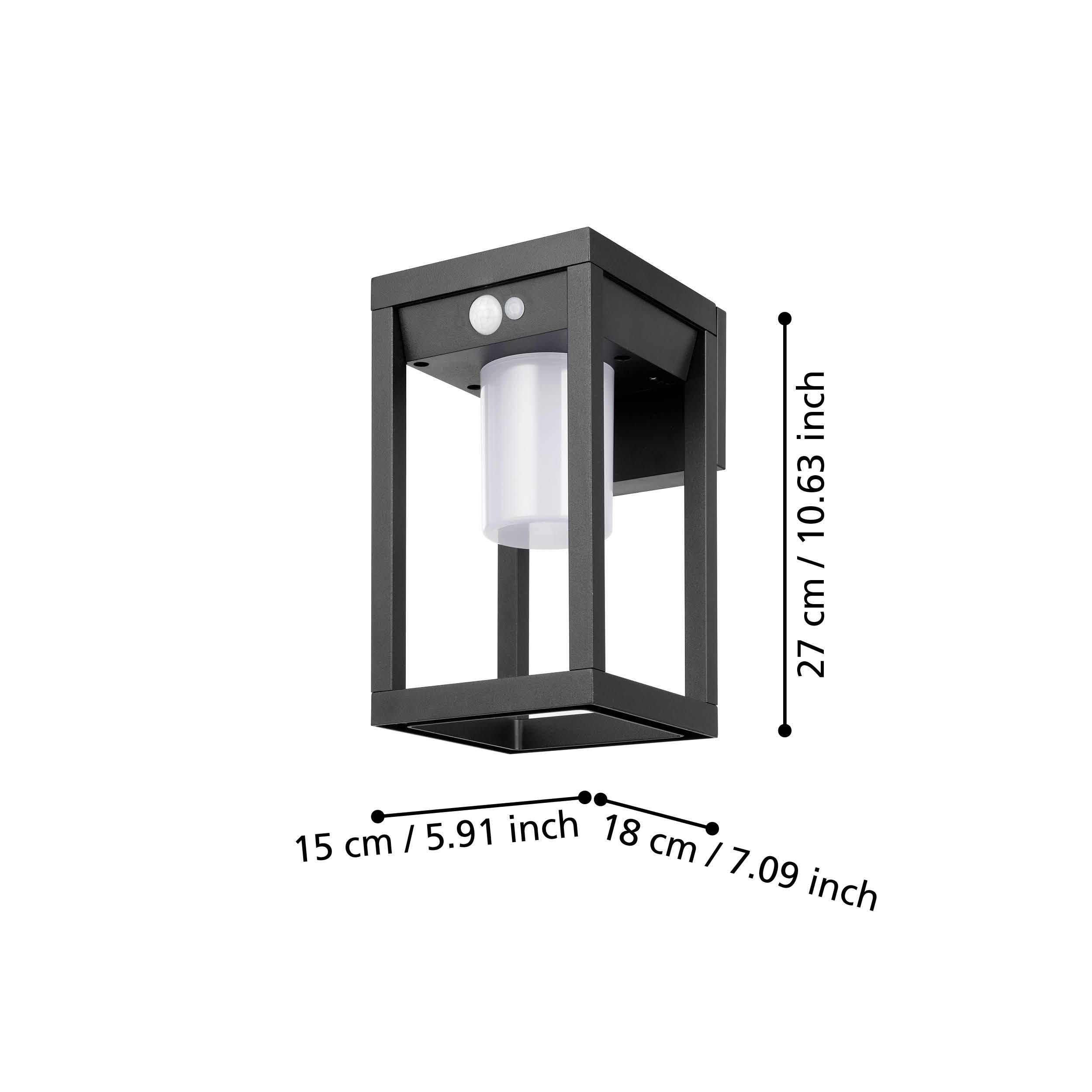 Applique extérieure métal noir MARTANO LED INT 1X3,7W