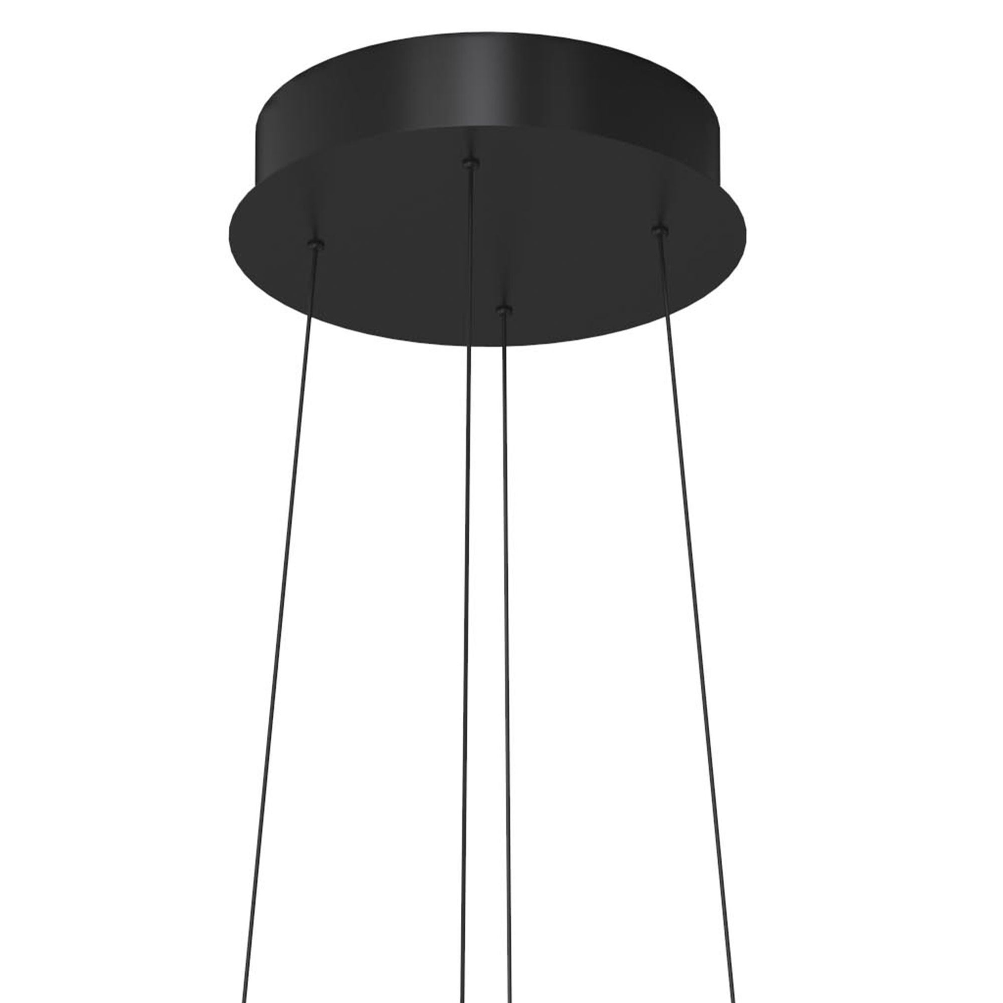 Suspension LED dimmable système monte et baisse LINDAOLA noir Ø83cm