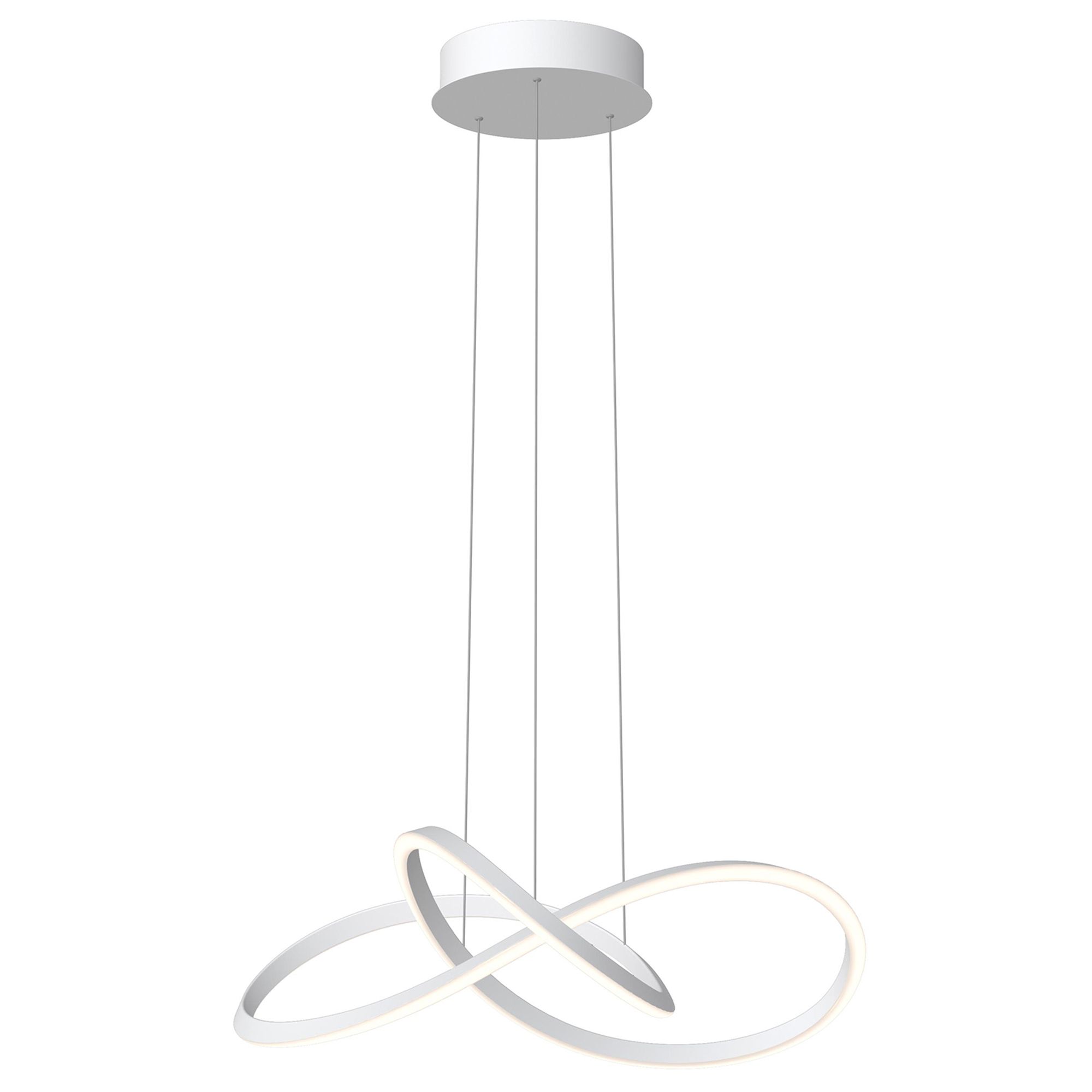 Suspension LED dimmable système monte et baisse LINDAOLA blanc Ø83cm