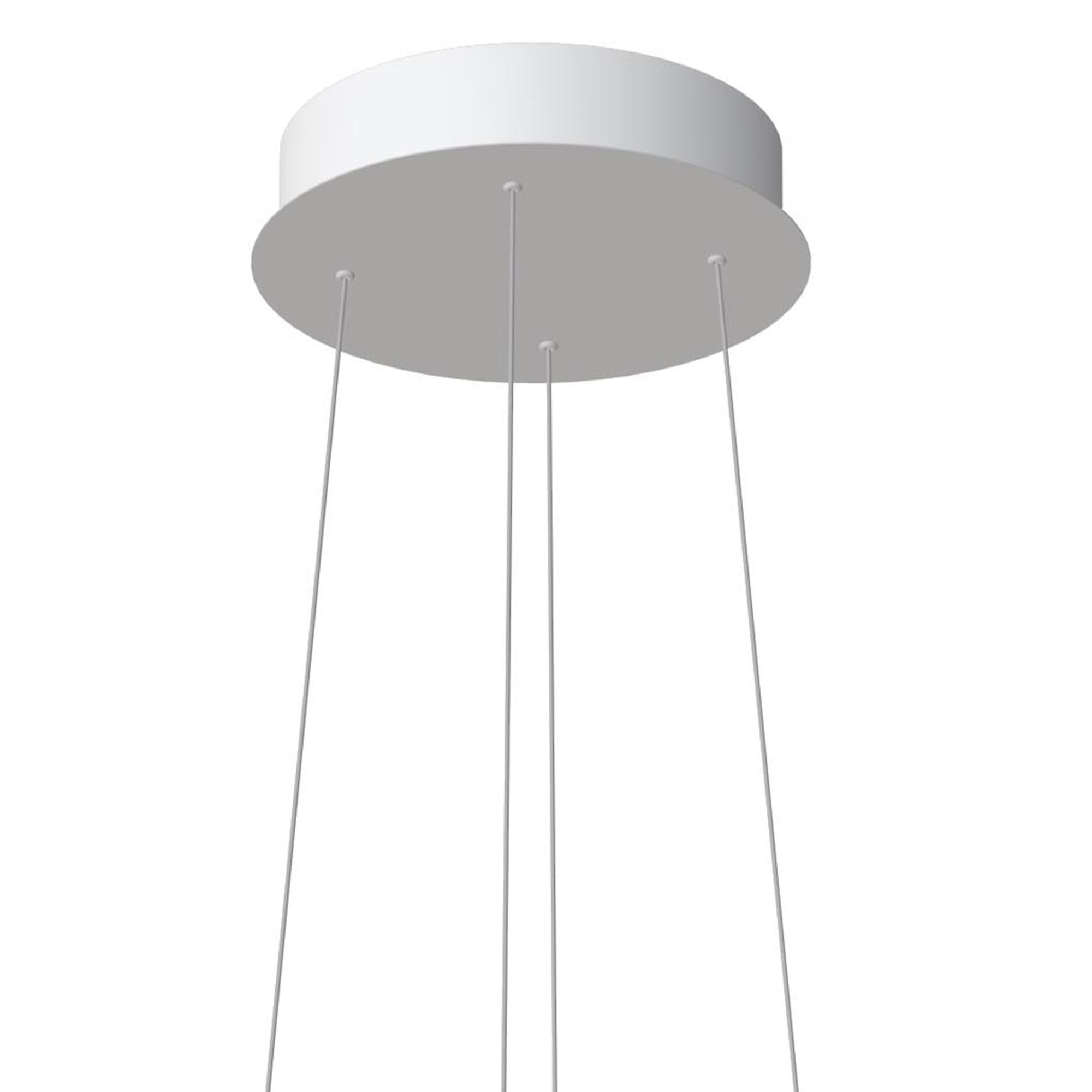 Suspension LED dimmable système monte et baisse CEGLIE blanc Ø83cm