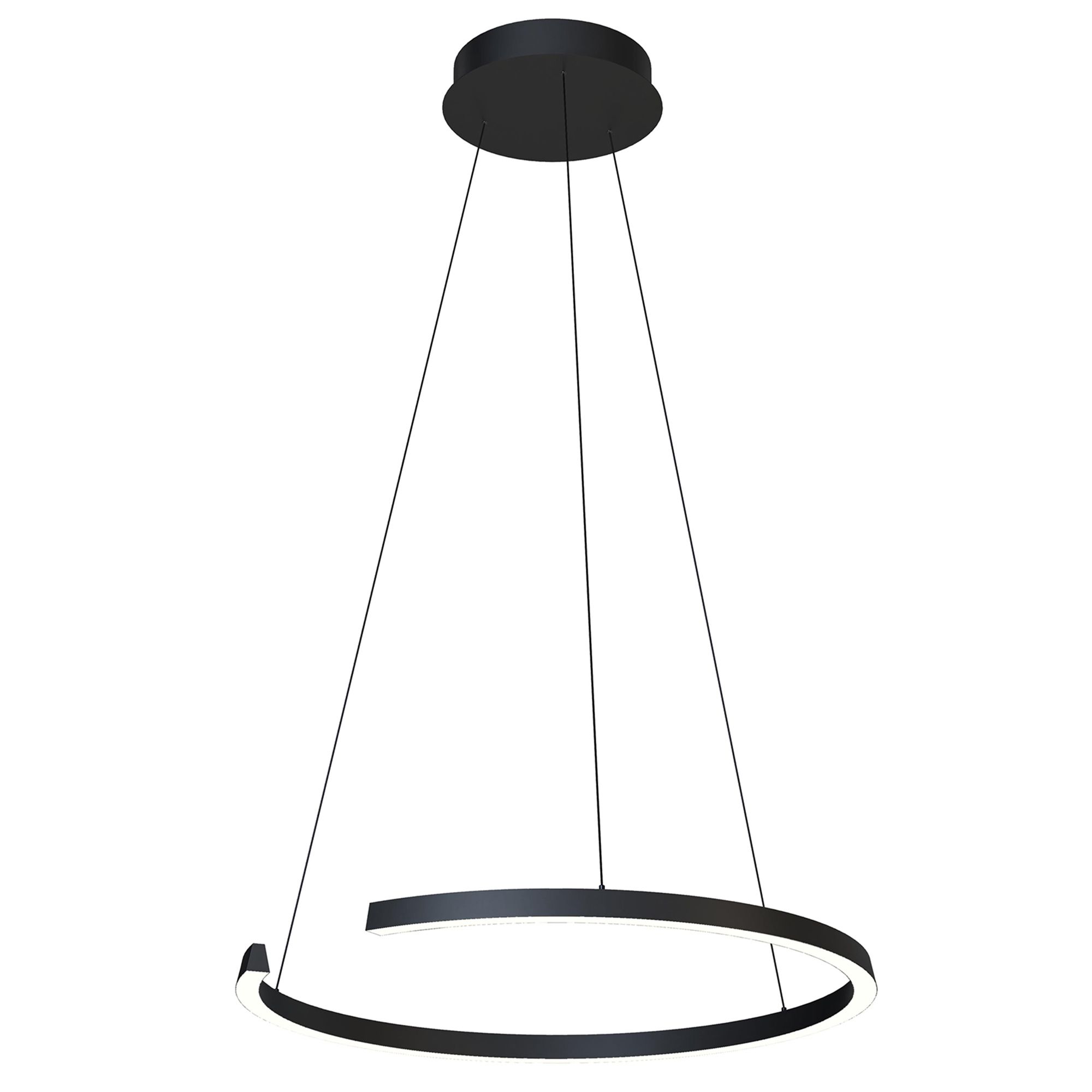 Suspension LED dimmable CEGLIE noir Ø80cm