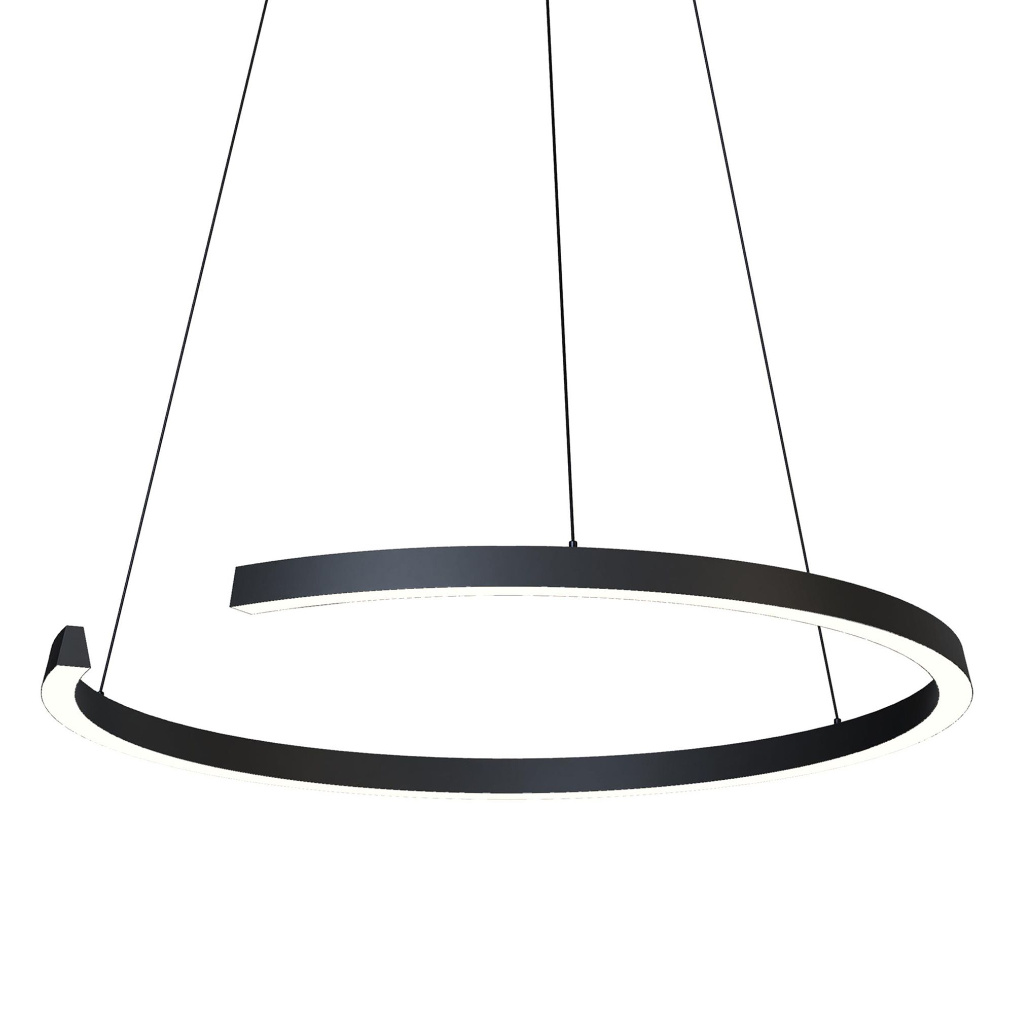 Suspension LED dimmable CEGLIE noir Ø80cm