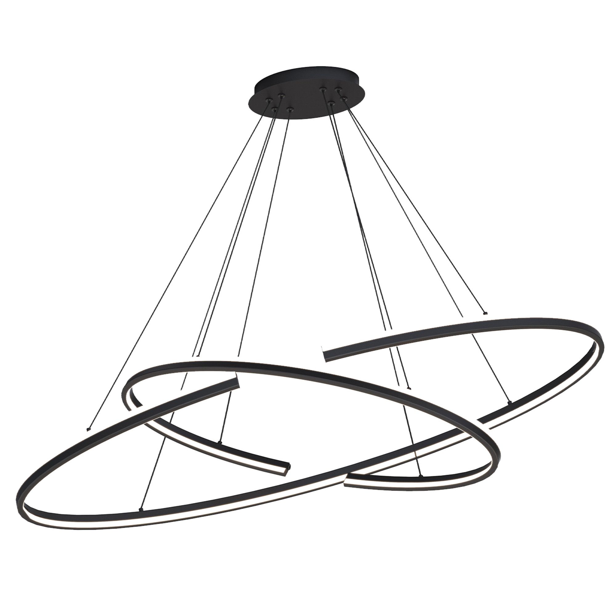 Suspension LED dimmable OFFAGNA noir D120cm