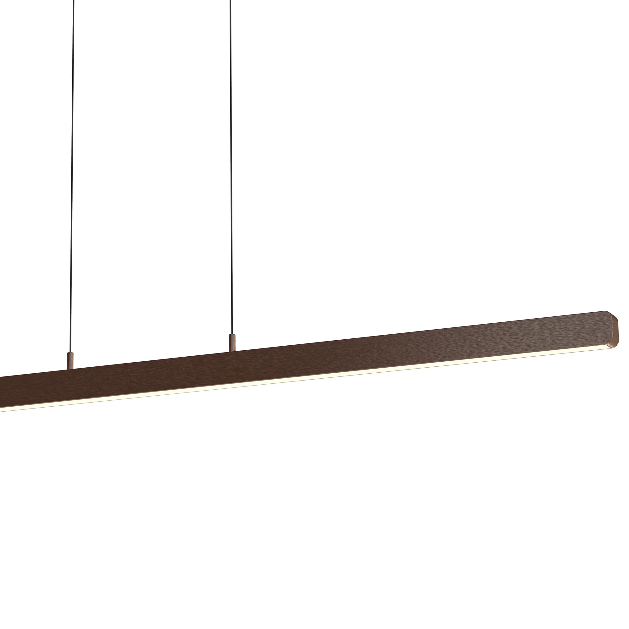 Suspension LED dimmable CUGNOLI marron  L150cm