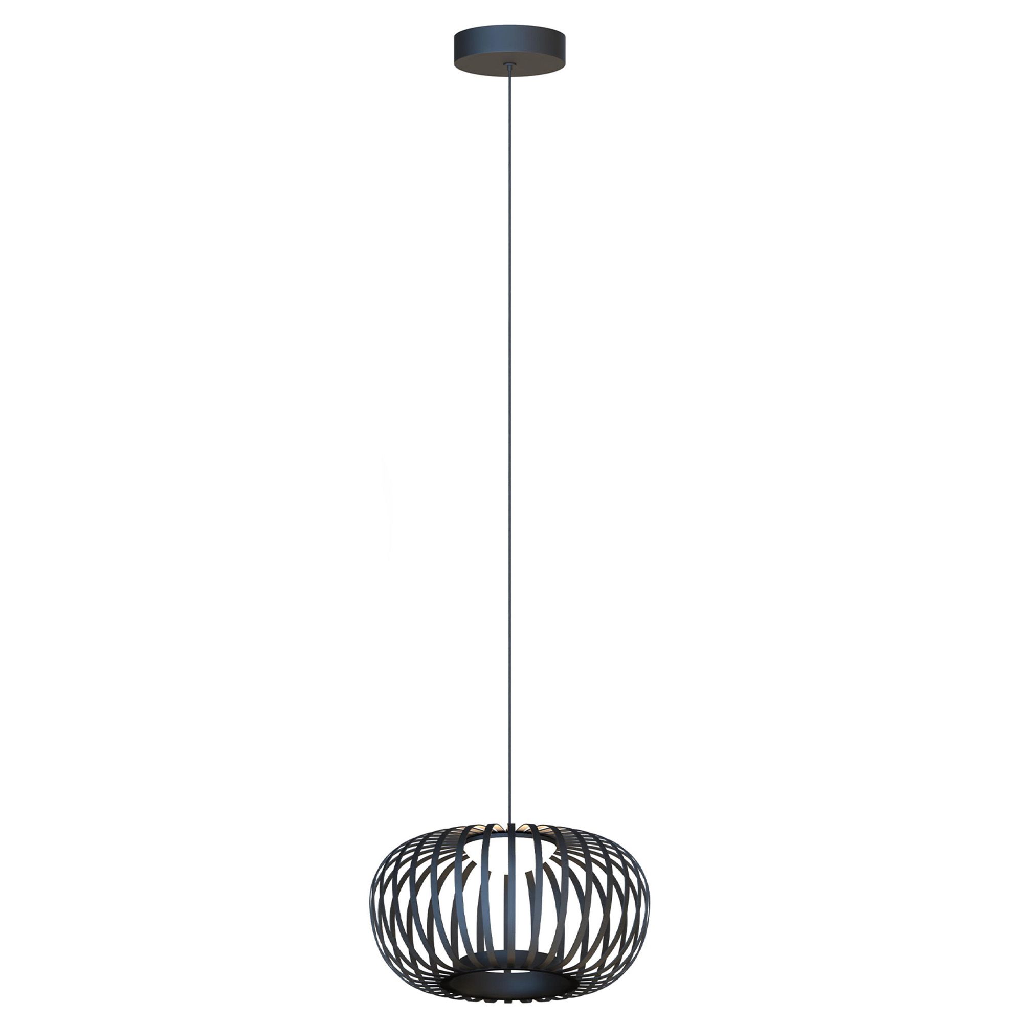 Suspension LED dimmable CUPPICCIA noir Ø30cm