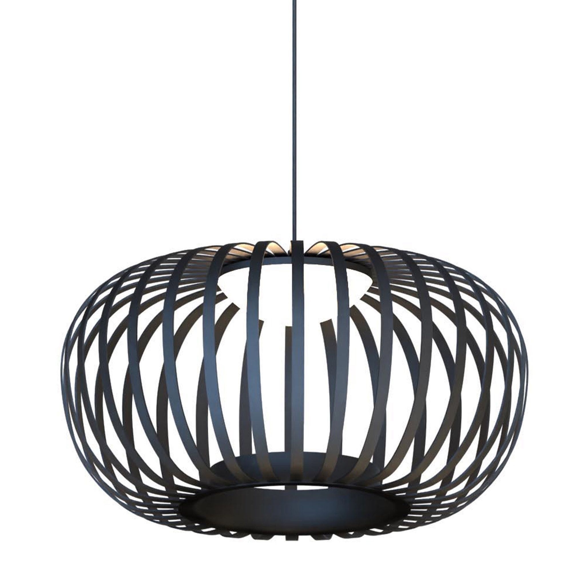 Suspension LED dimmable CUPPICCIA noir Ø30cm