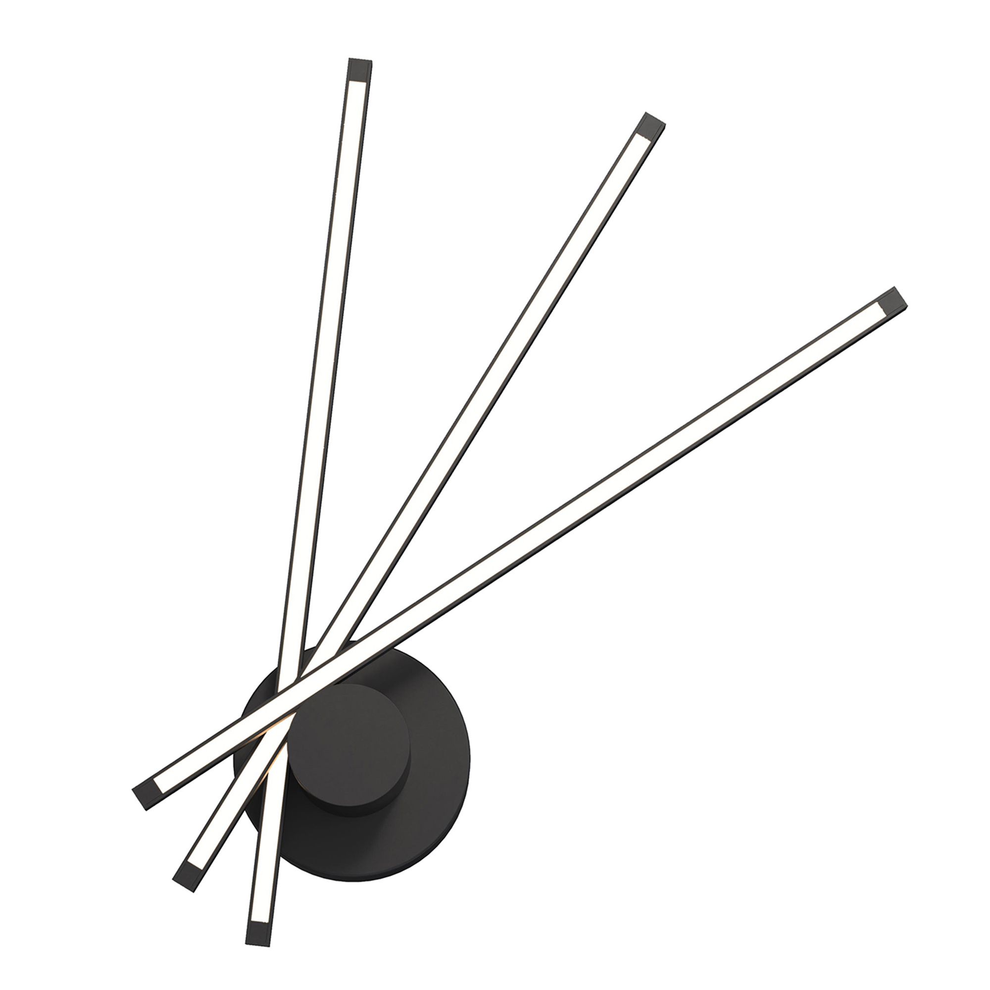 Applique LED dimmable STAR noir/argenté dimmable HT45cm