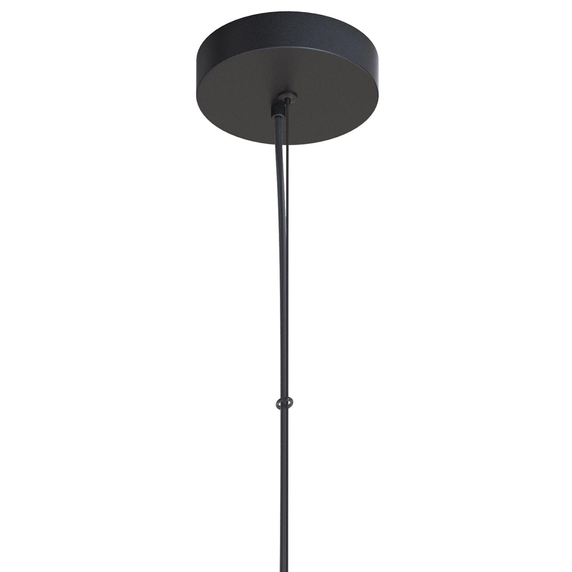 Suspension LED dimmable TABLADILLO noir/ bois  Ø50cm