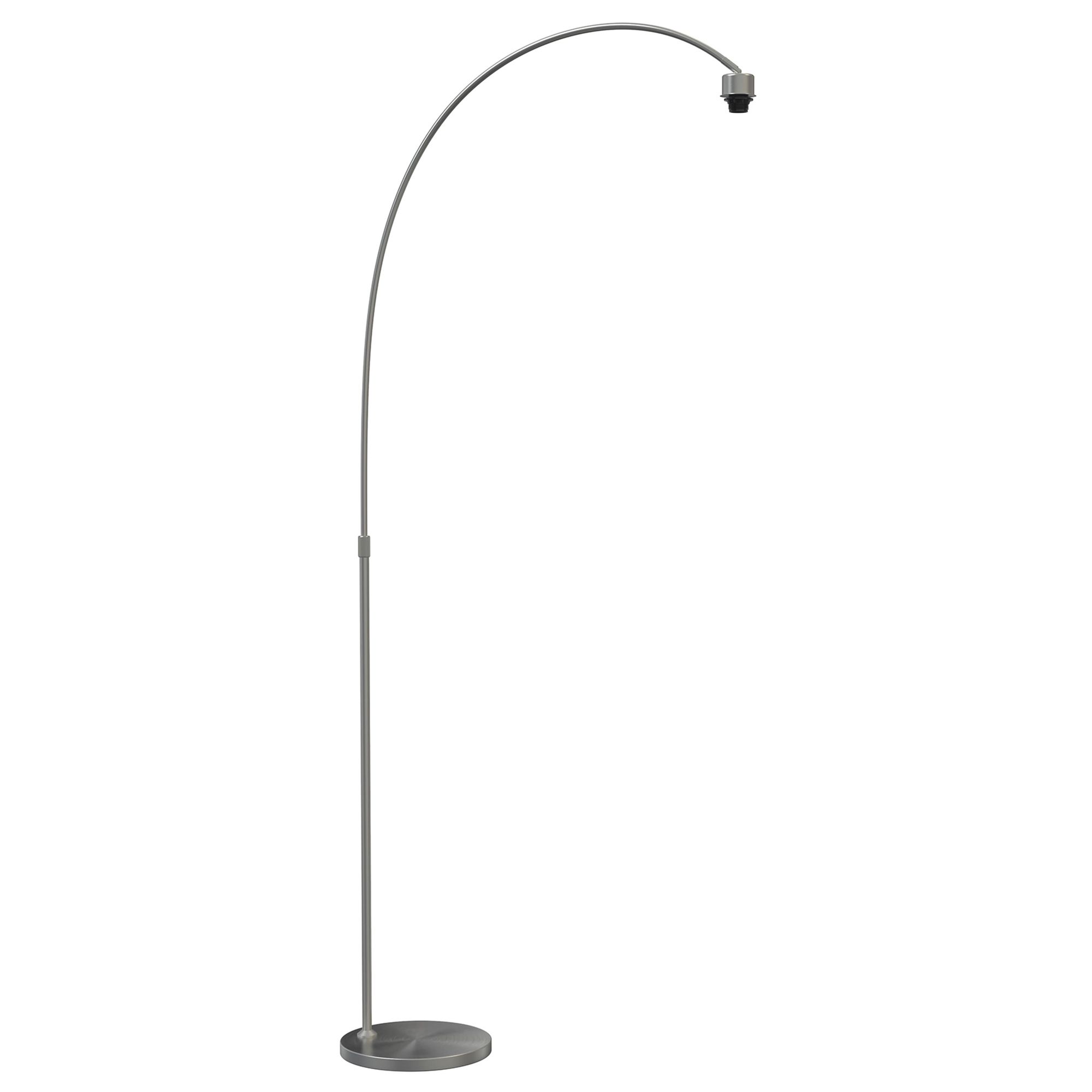 Pied de lampadaire E27 SATIN NICKEL en Métal HT200cm